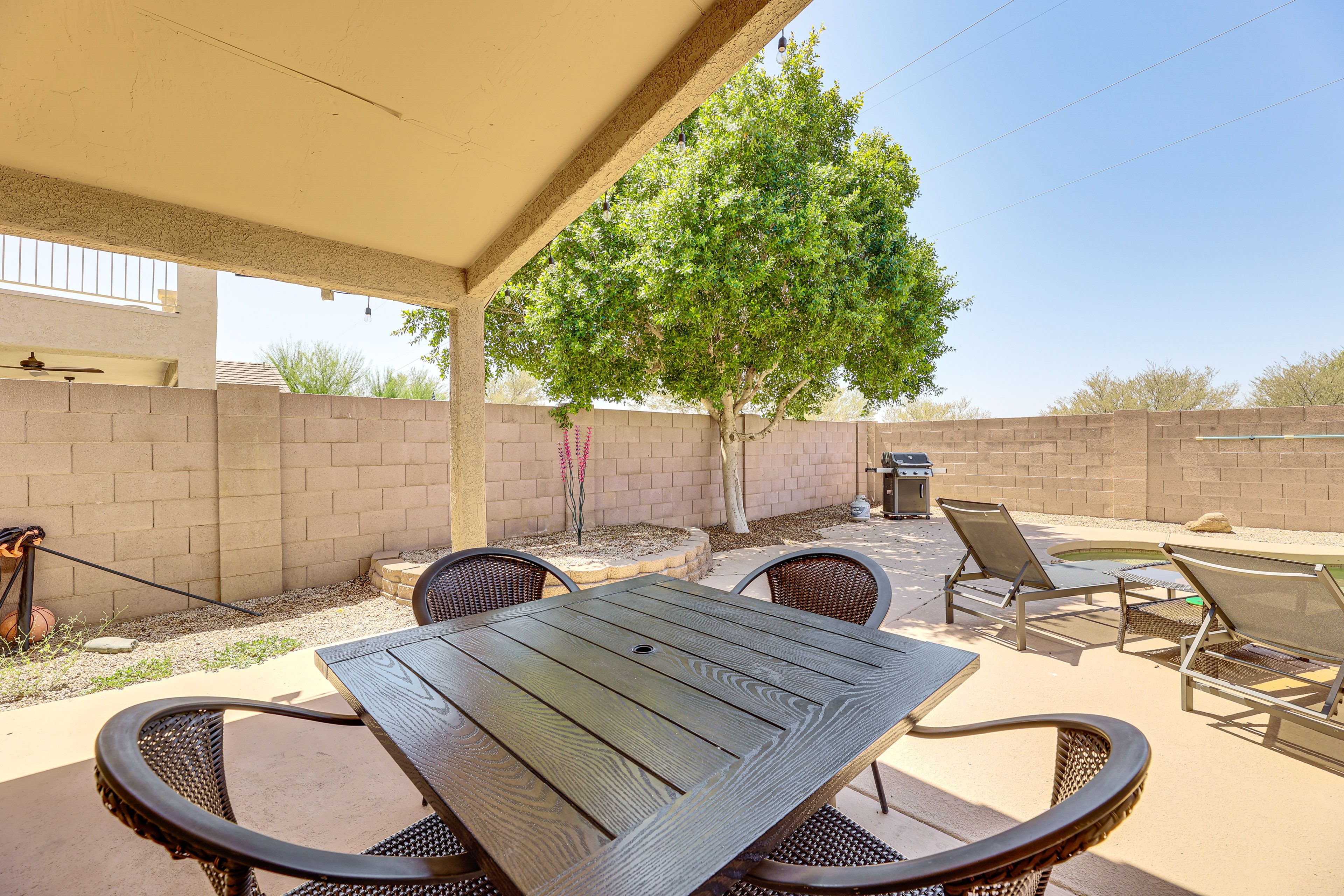 Covered Patio | Dining Area | Gas Grill | Private Pool (Unheated)
