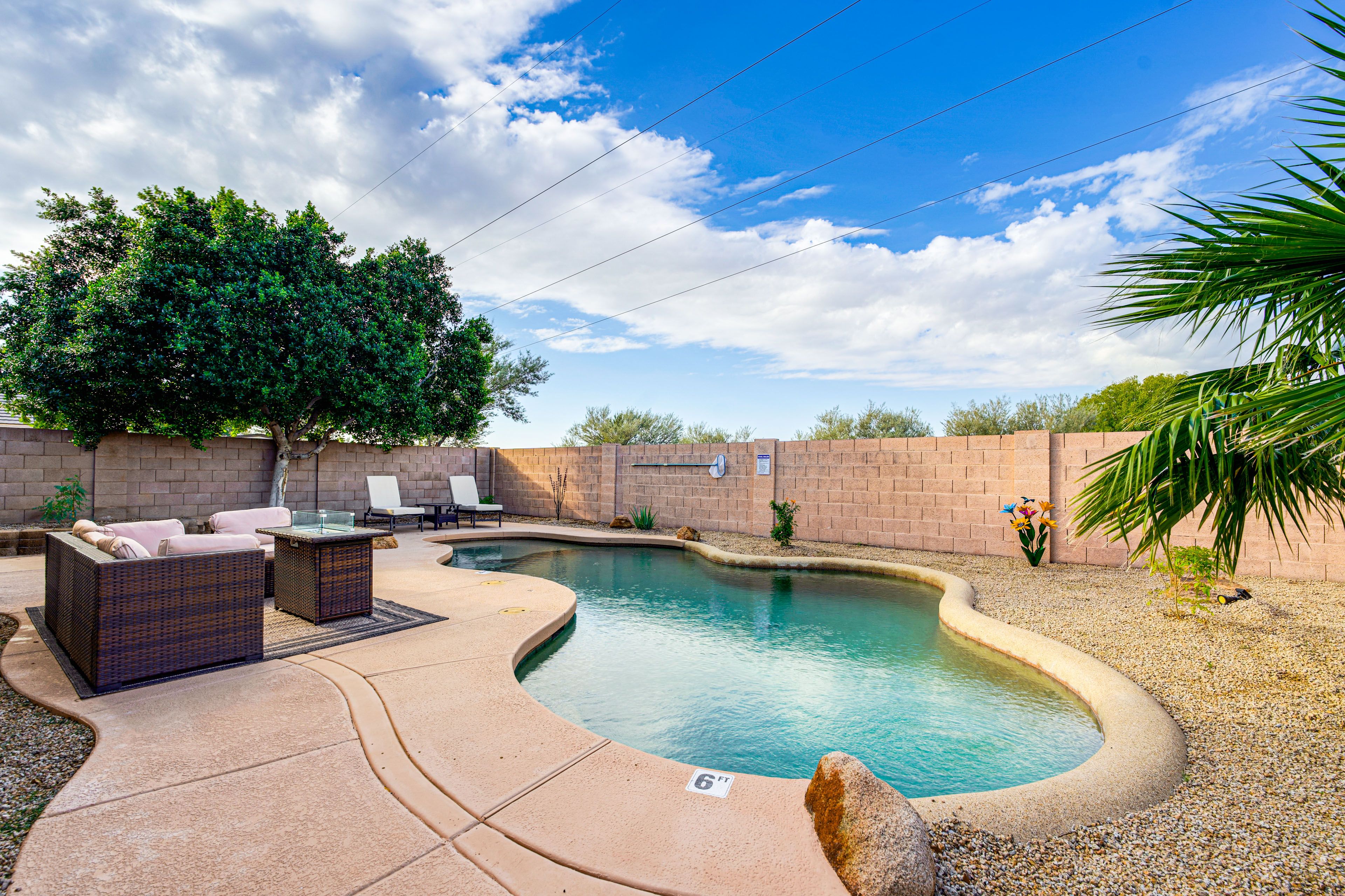 Private Pool | Lounge Seating | Fire Pit Table w/ Seating