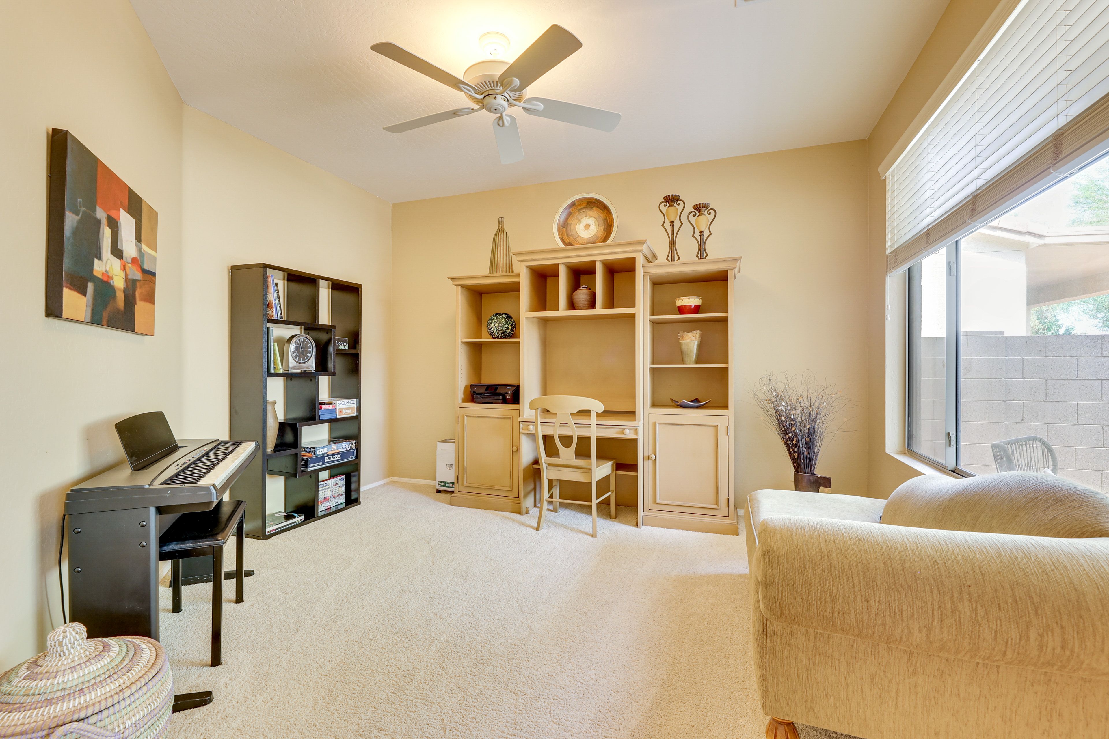 Office | Electric Piano | Board Games | Laptop-Friendly Workspace