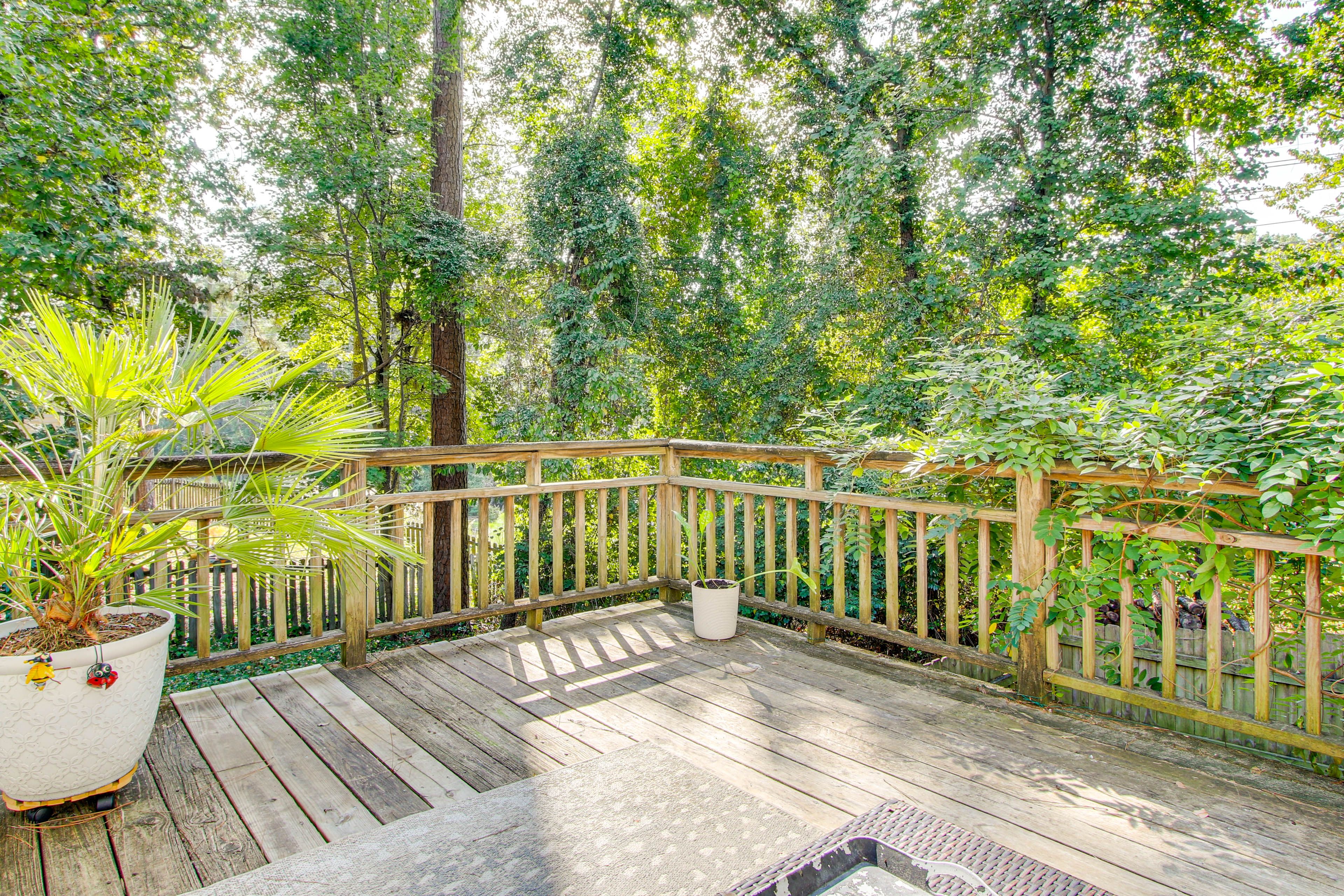 Furnished Deck | Wooded Surroundings