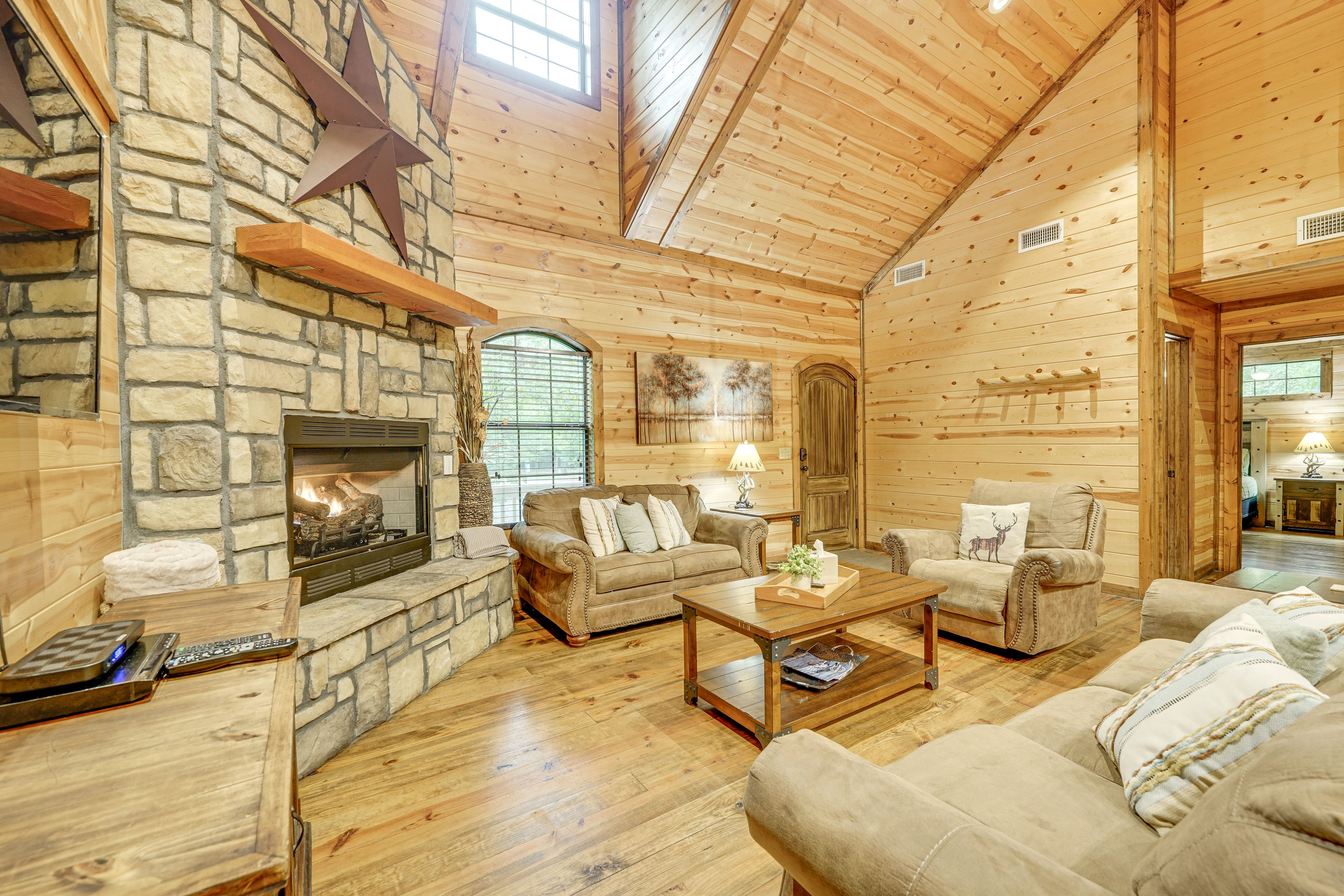Living Room | Fireplace | Smart TV | Full Sleeper Sofa | 1st Floor