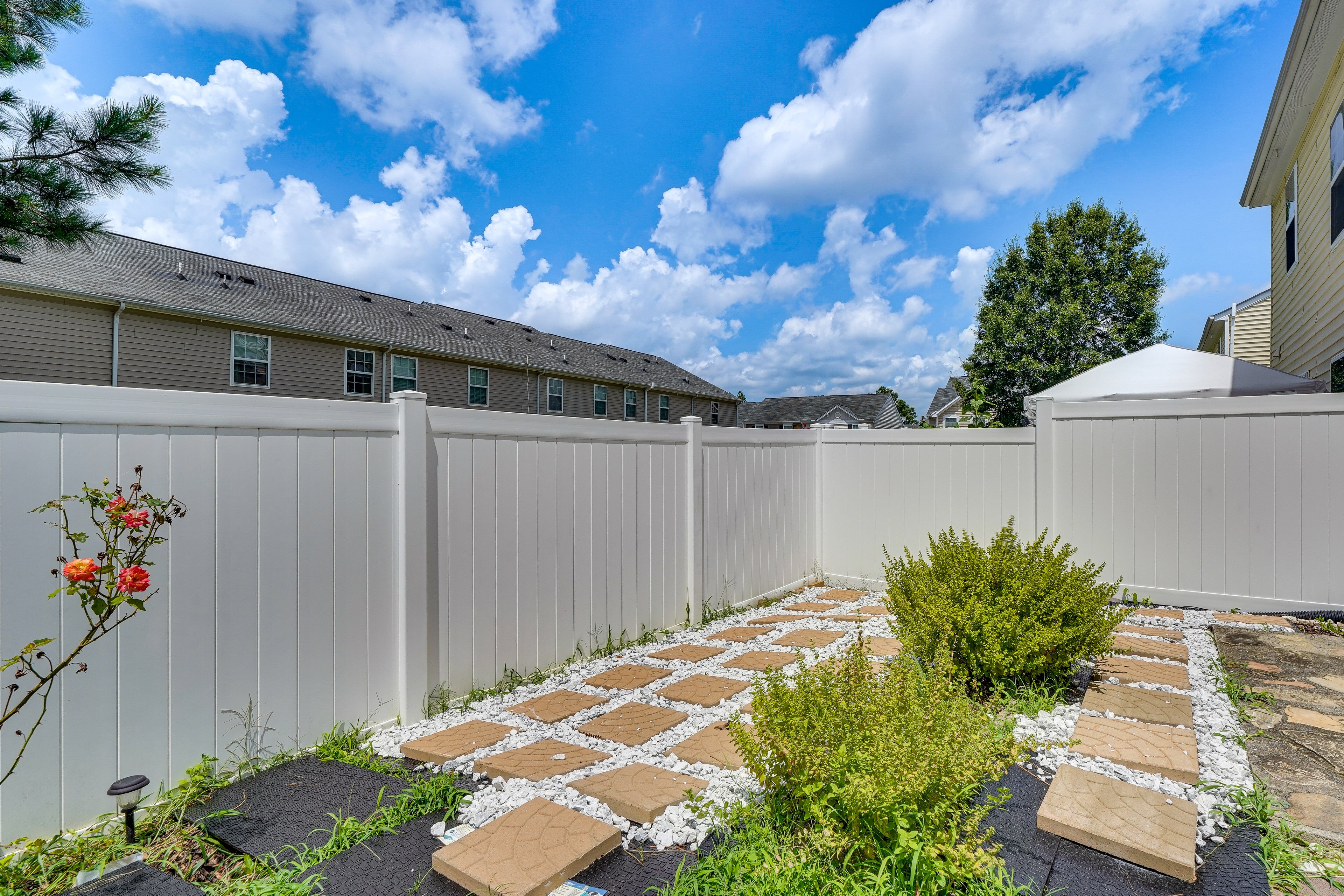 Townhome Exterior | Fenced Patio