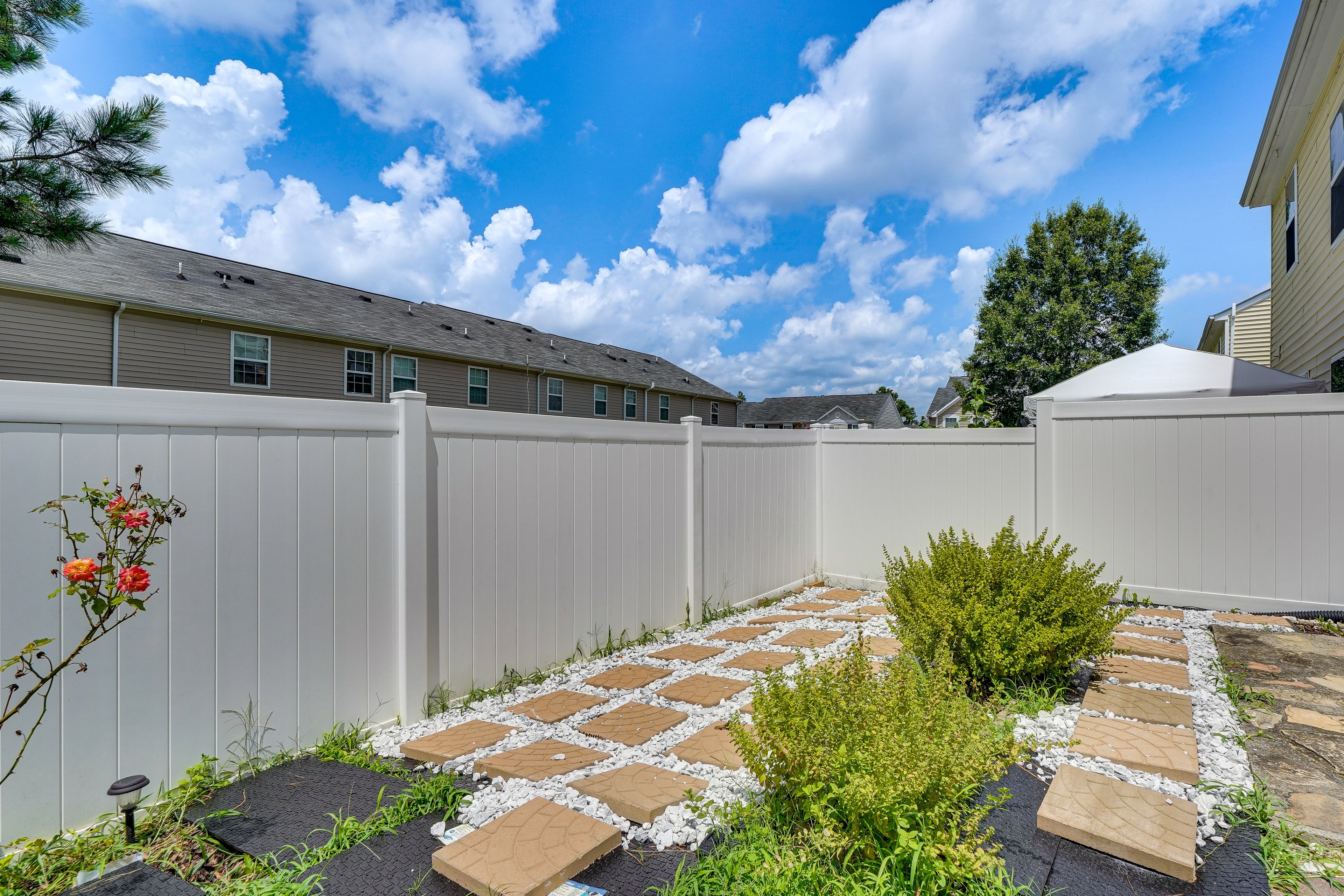 Townhome Exterior | Fenced Patio