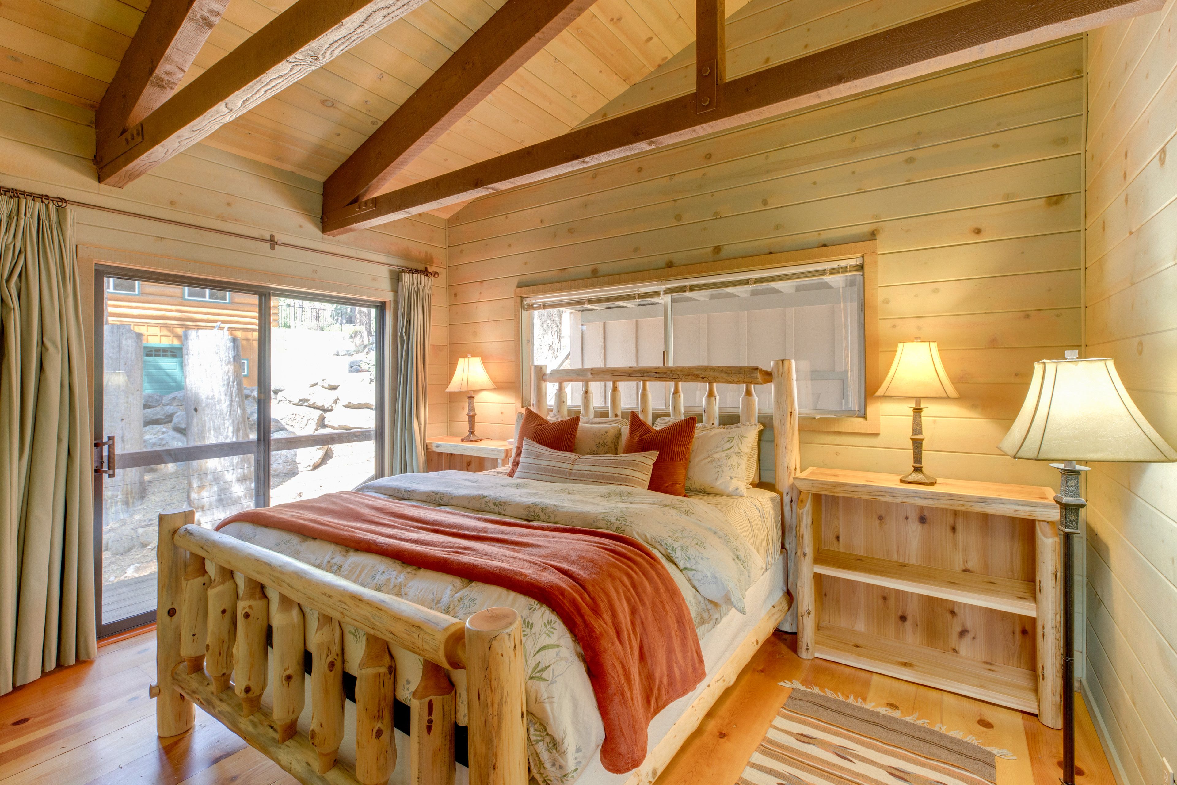 Bedroom 1 | Main Level | King Bed | Linens Provided | Smart TV | Deck Access