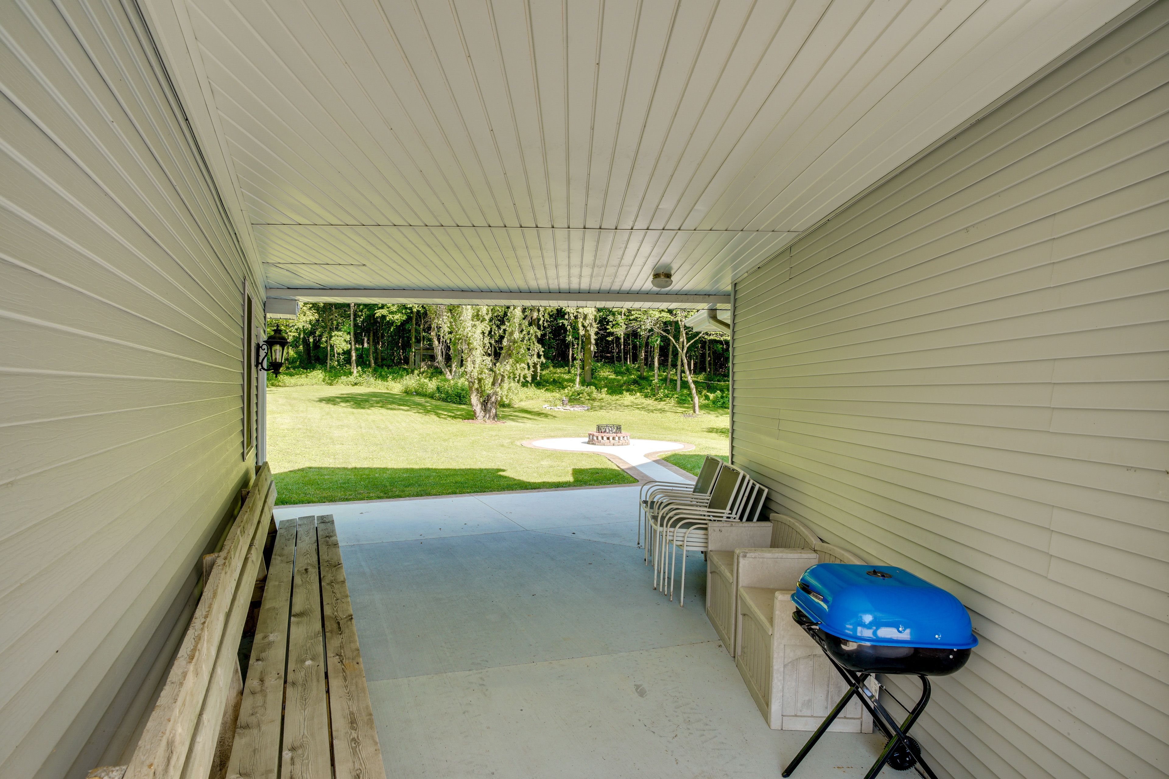 Covered Patio | Charcoal Grill | Seating