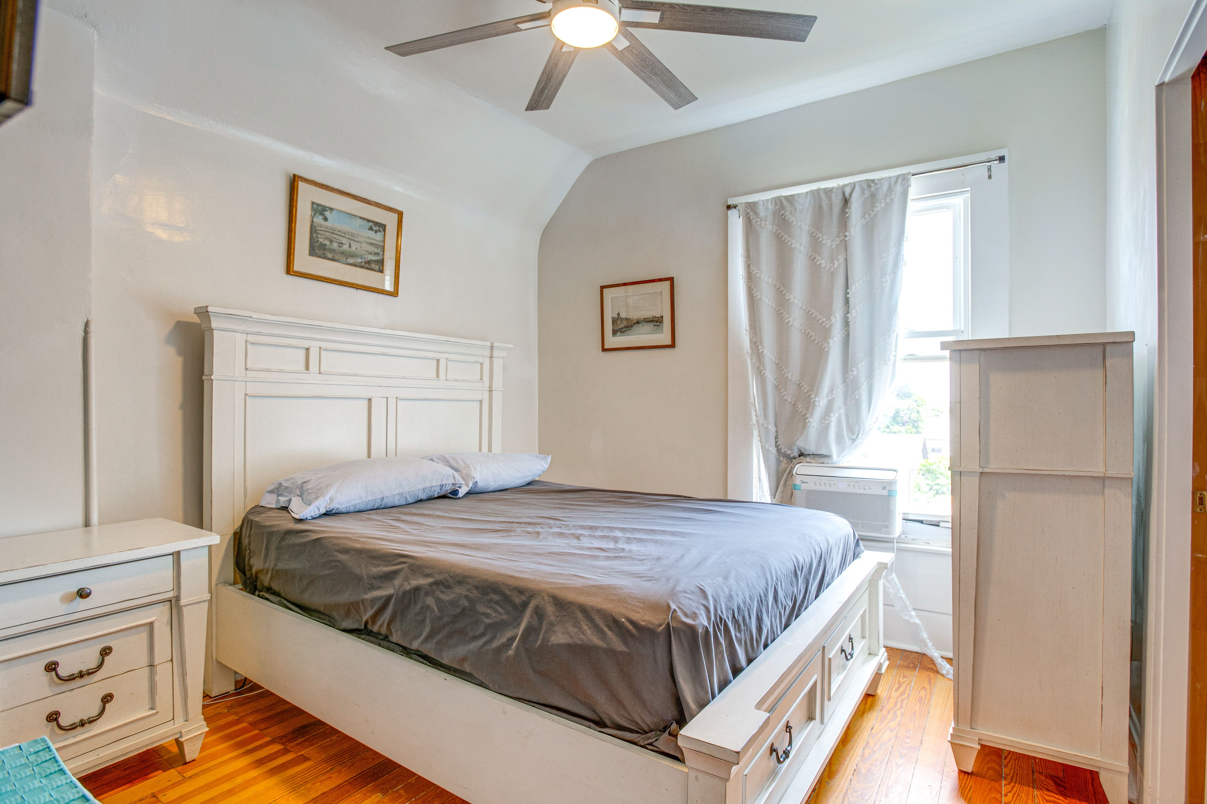 Bedroom 1 | 2nd Floor | King Bed | Linens Provided | Window A/C Unit