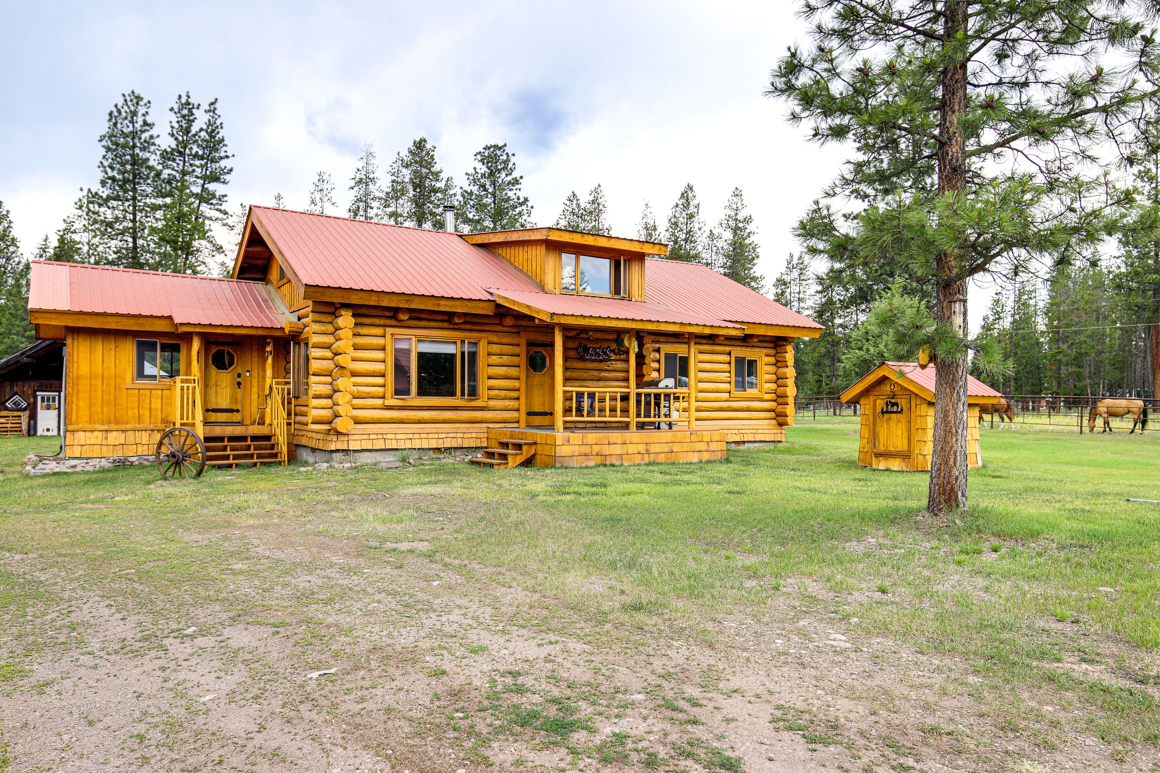 Seeley Lake Vacation Rental | 3BR | 1BA | 1,500 Sq Ft | 5 Steps to Enter