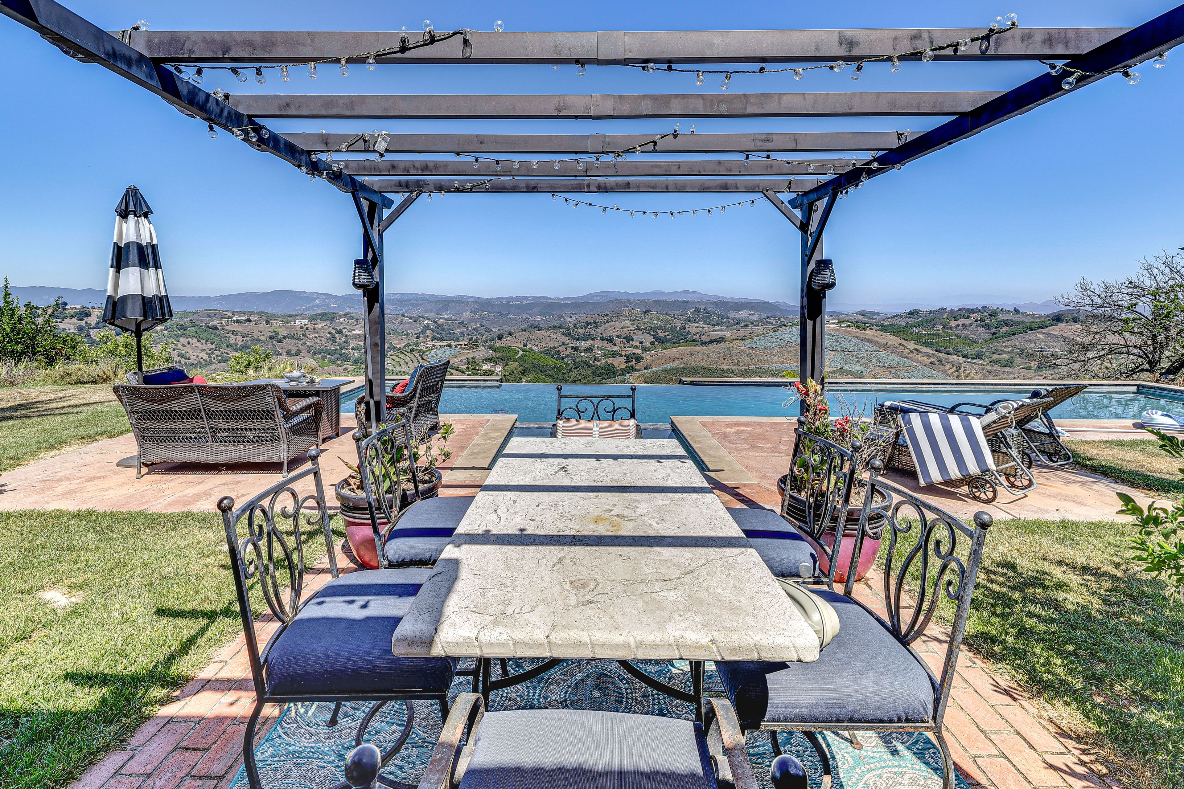 Patio | Seating | Dining Area | Stunning Mountain & Valley Views