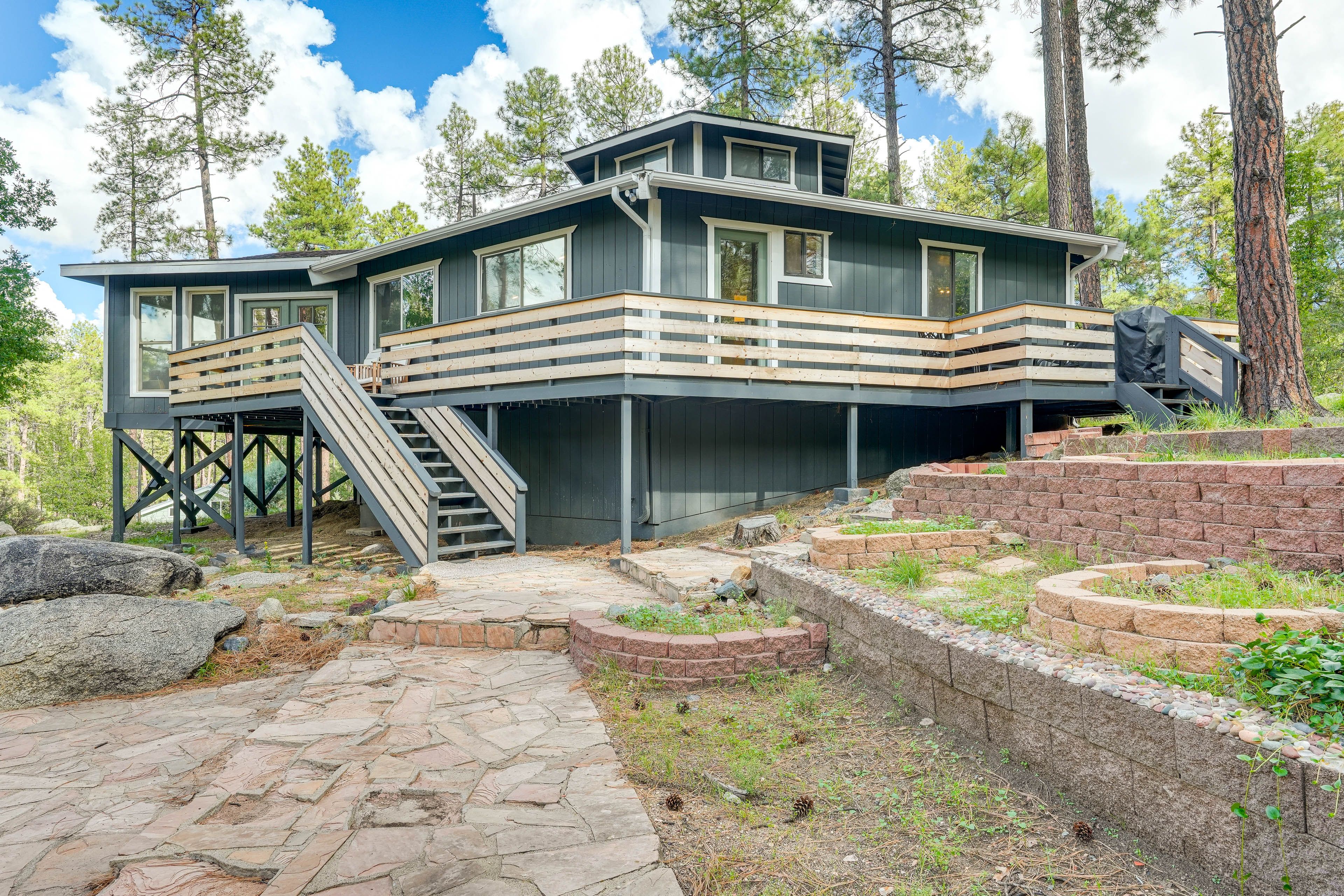 Prescott Vacation Rental | 3BR | 2BA | 1,800 Sq Ft | Stairs to Enter