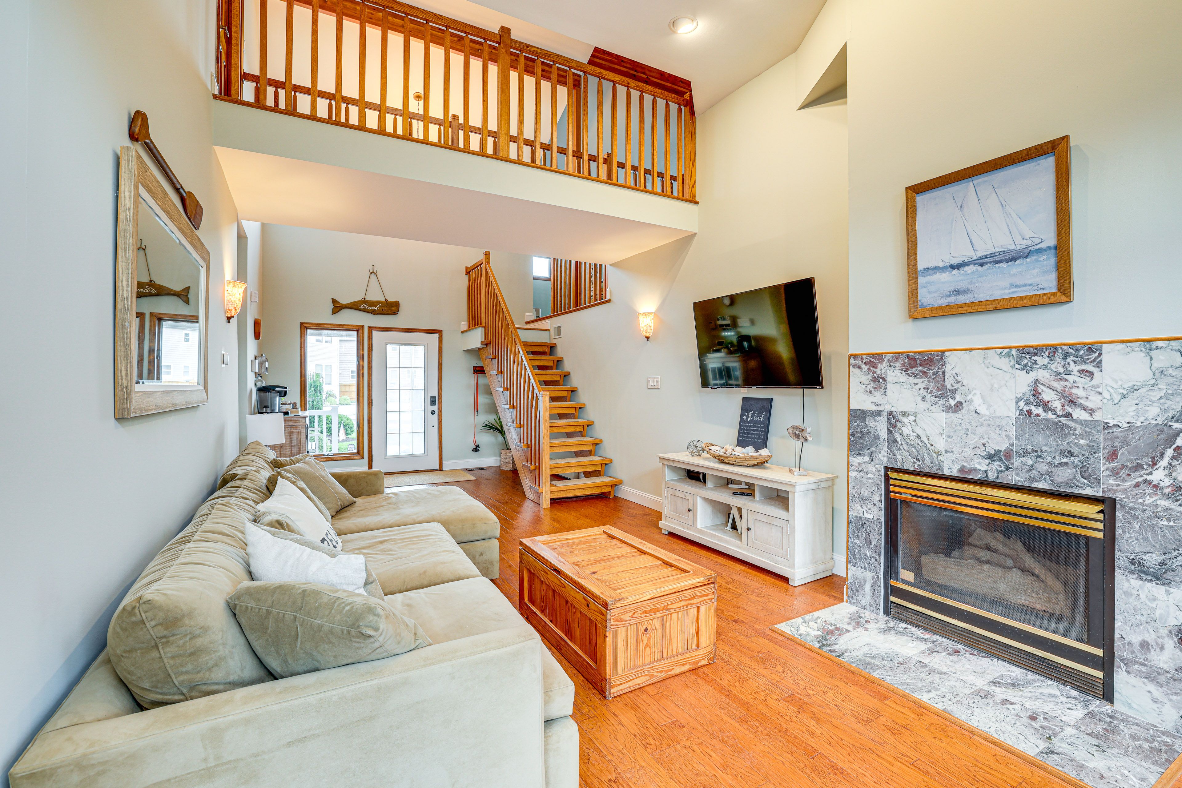 Family Room | 1st Floor | Gas Fireplace | Smart TV