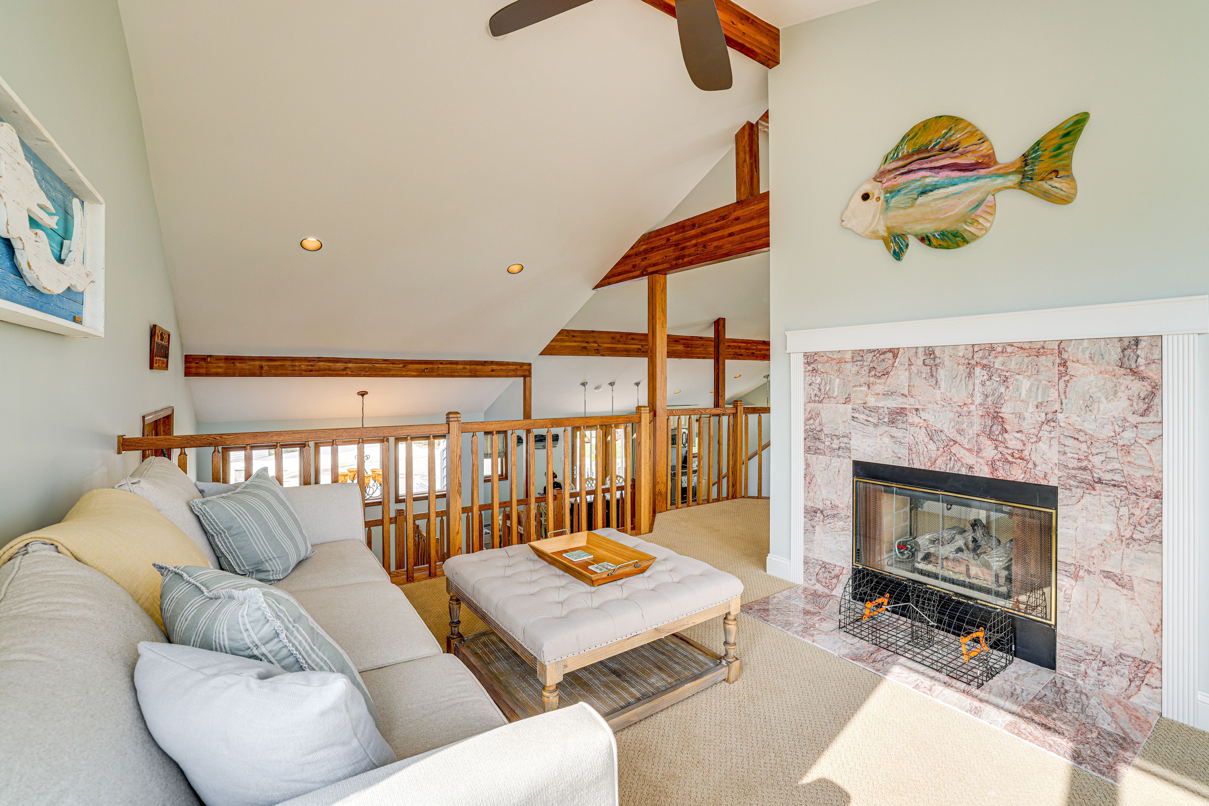 Den | 2nd Floor | Queen Sleeper Sofa | Gas Fireplace