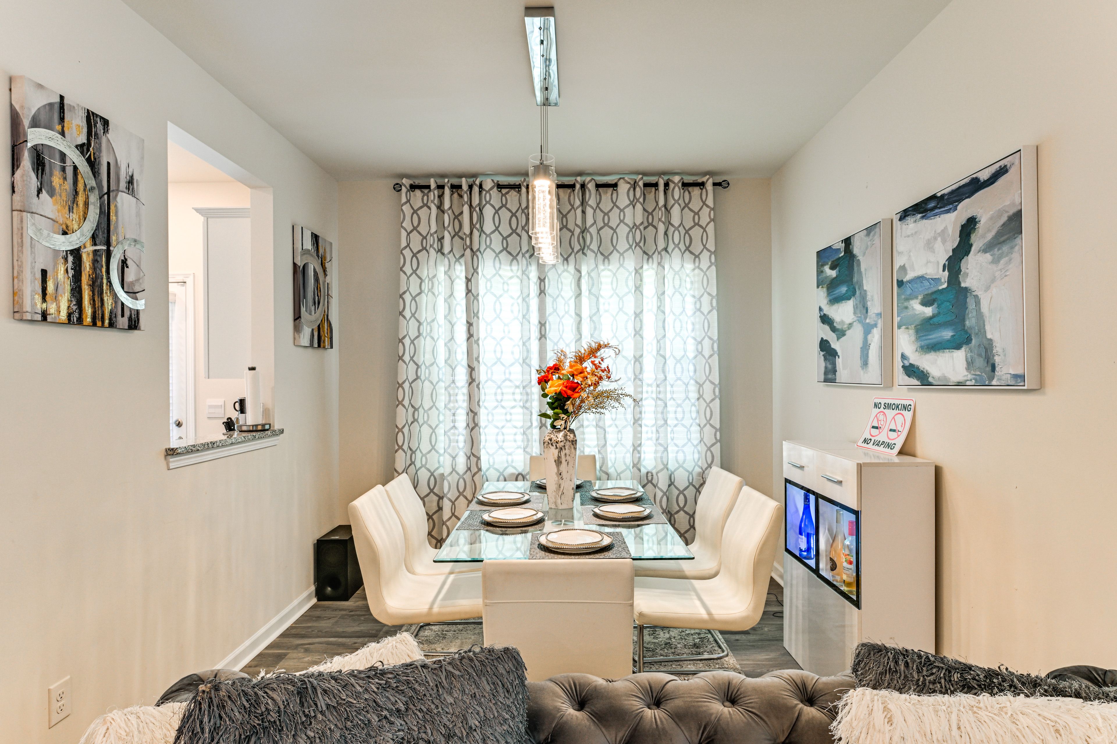 Dining Area | 2-Story Townhome | Open Floor Plan | Central A/C & Heating