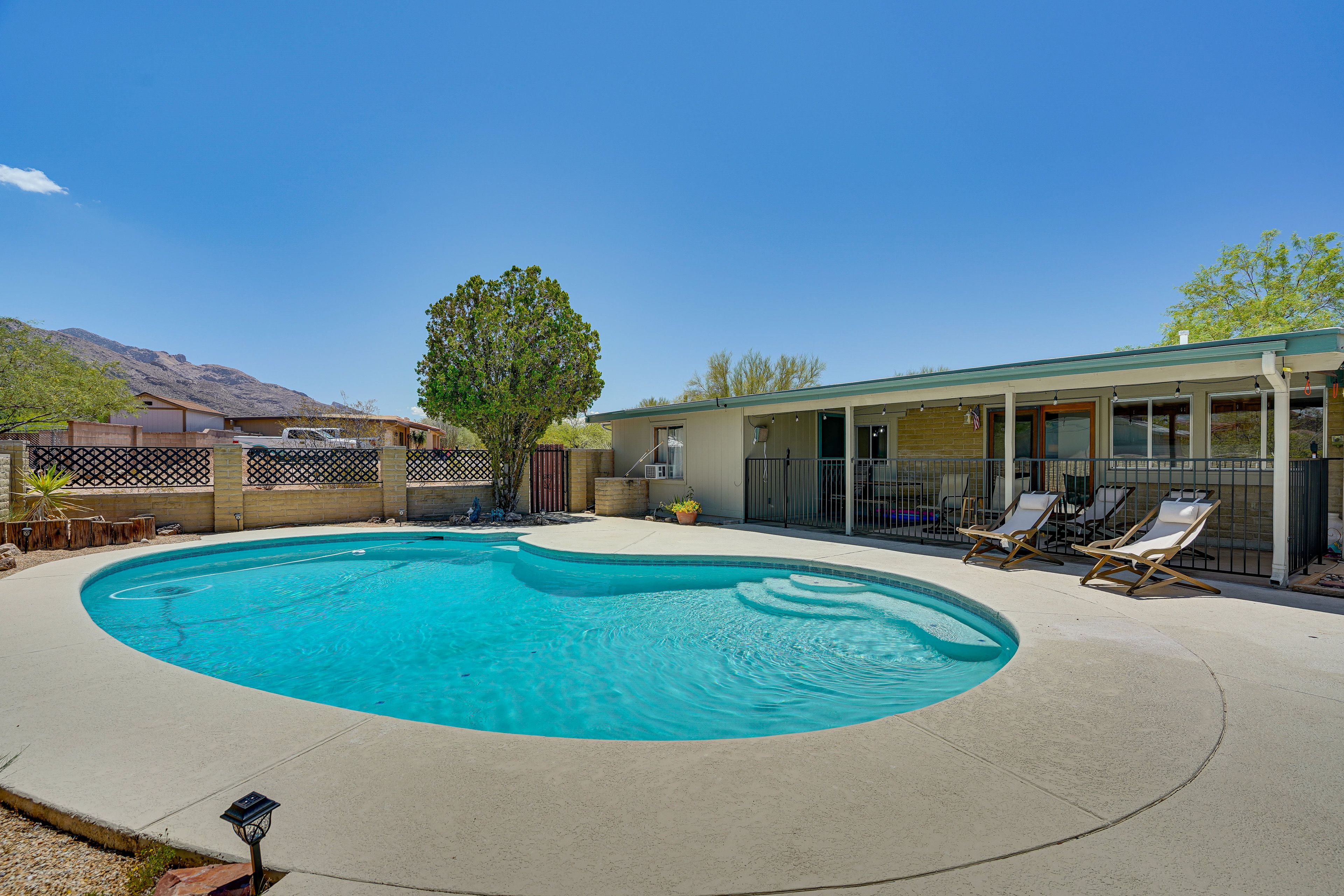 Tucson Vacation Rental | 3BR | 2BA | 1,883 Sq Ft | Small Step to Enter