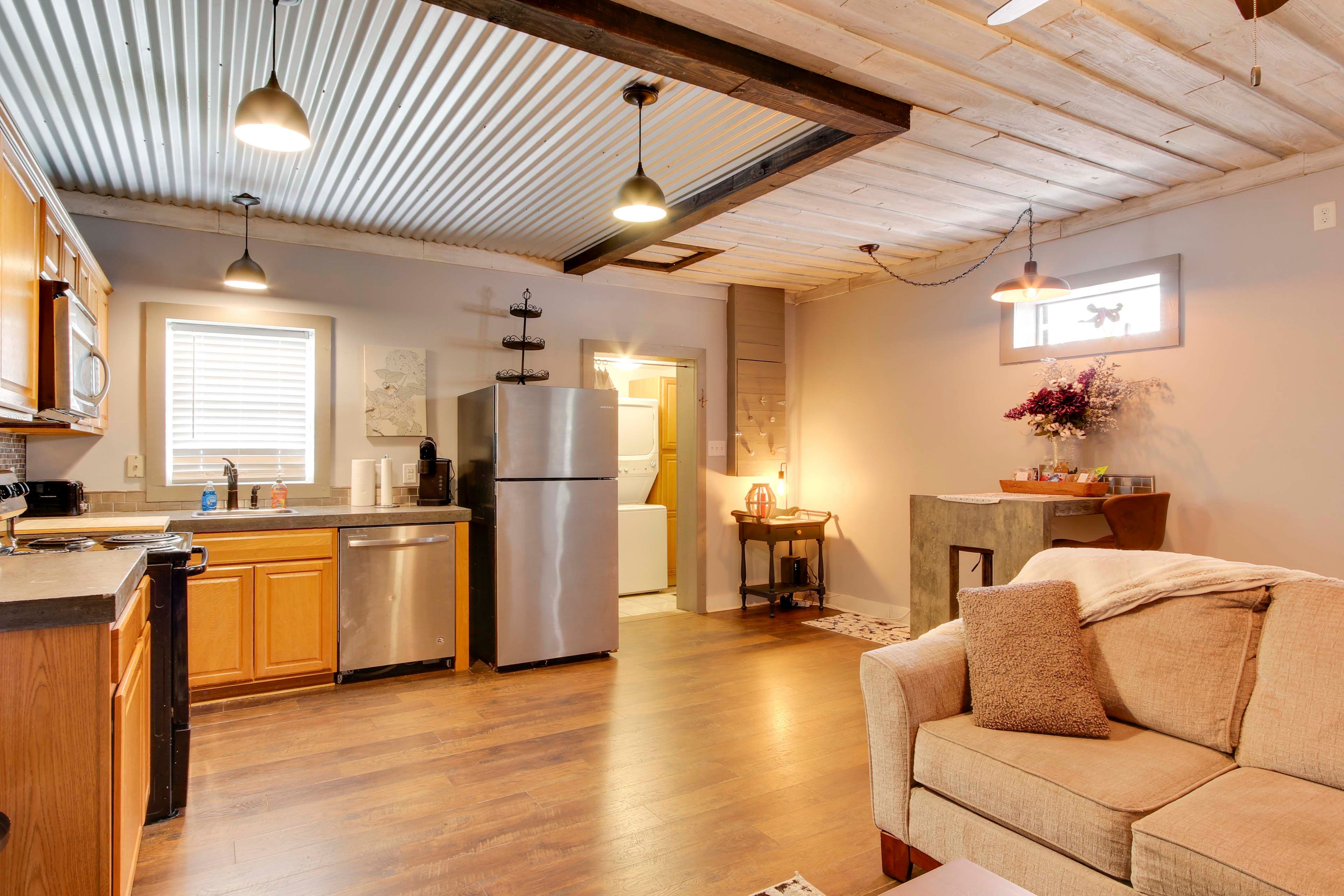Greenwood Vacation Rental | 1BR | 1BA | 1 Step Required | 550 Sq Ft