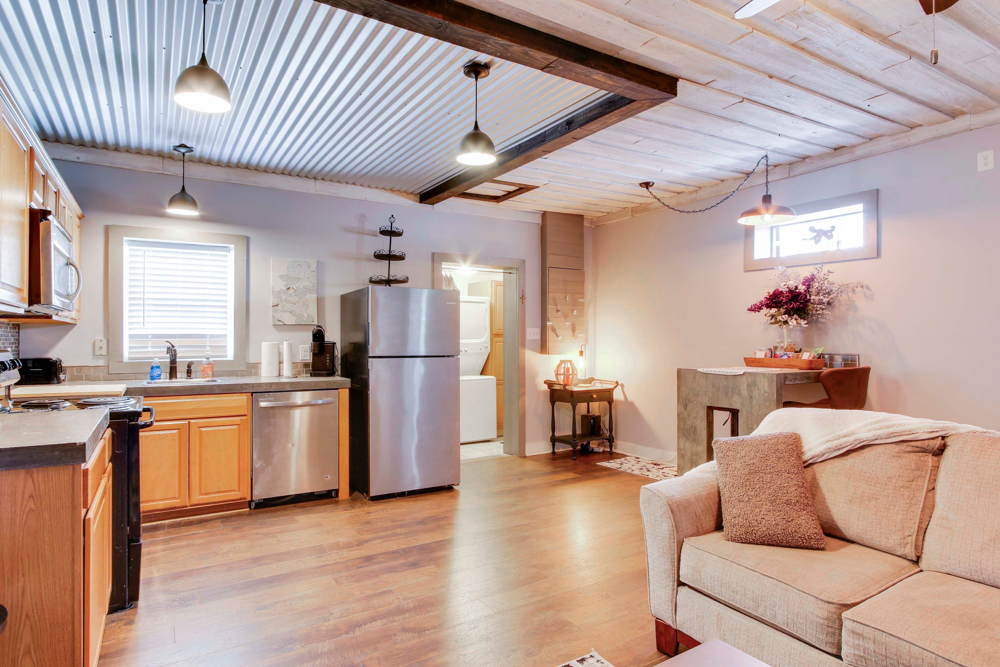 Greenwood Vacation Rental | 1BR | 1BA | 1 Step Required | 550 Sq Ft