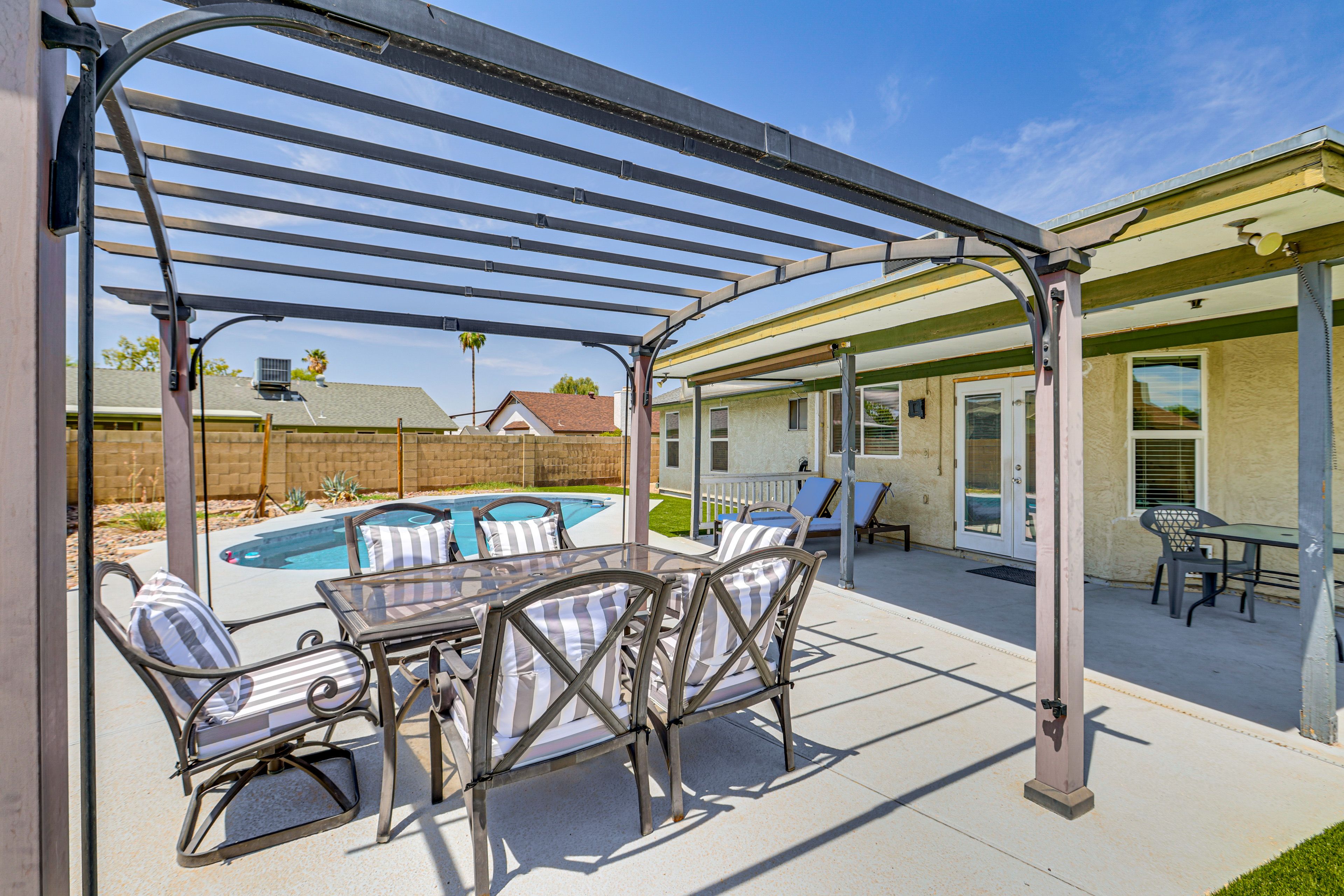House Exterior | Pergola w/ Dining Area