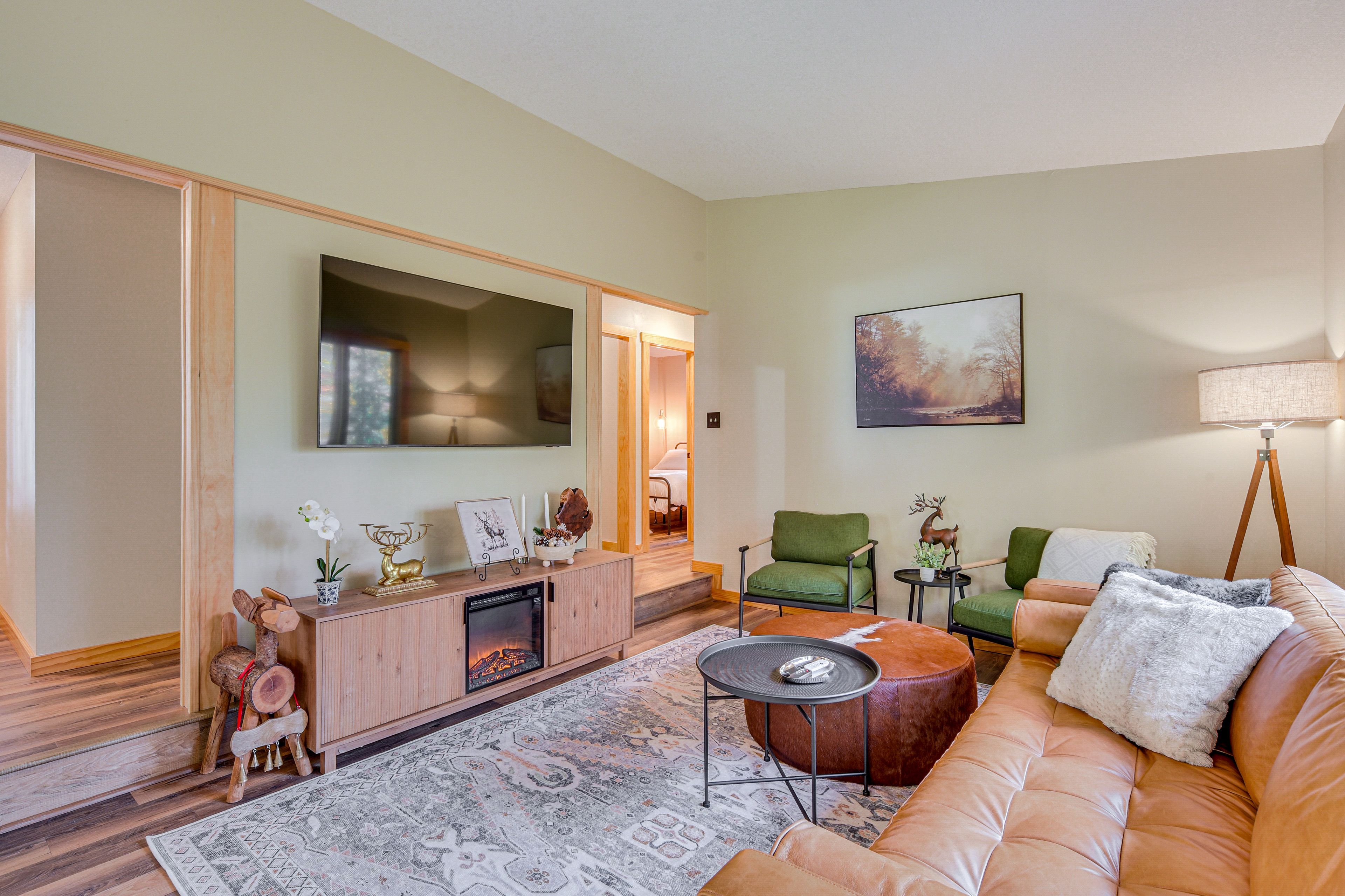 Living Area | TV | Electric Fireplace | Board Games