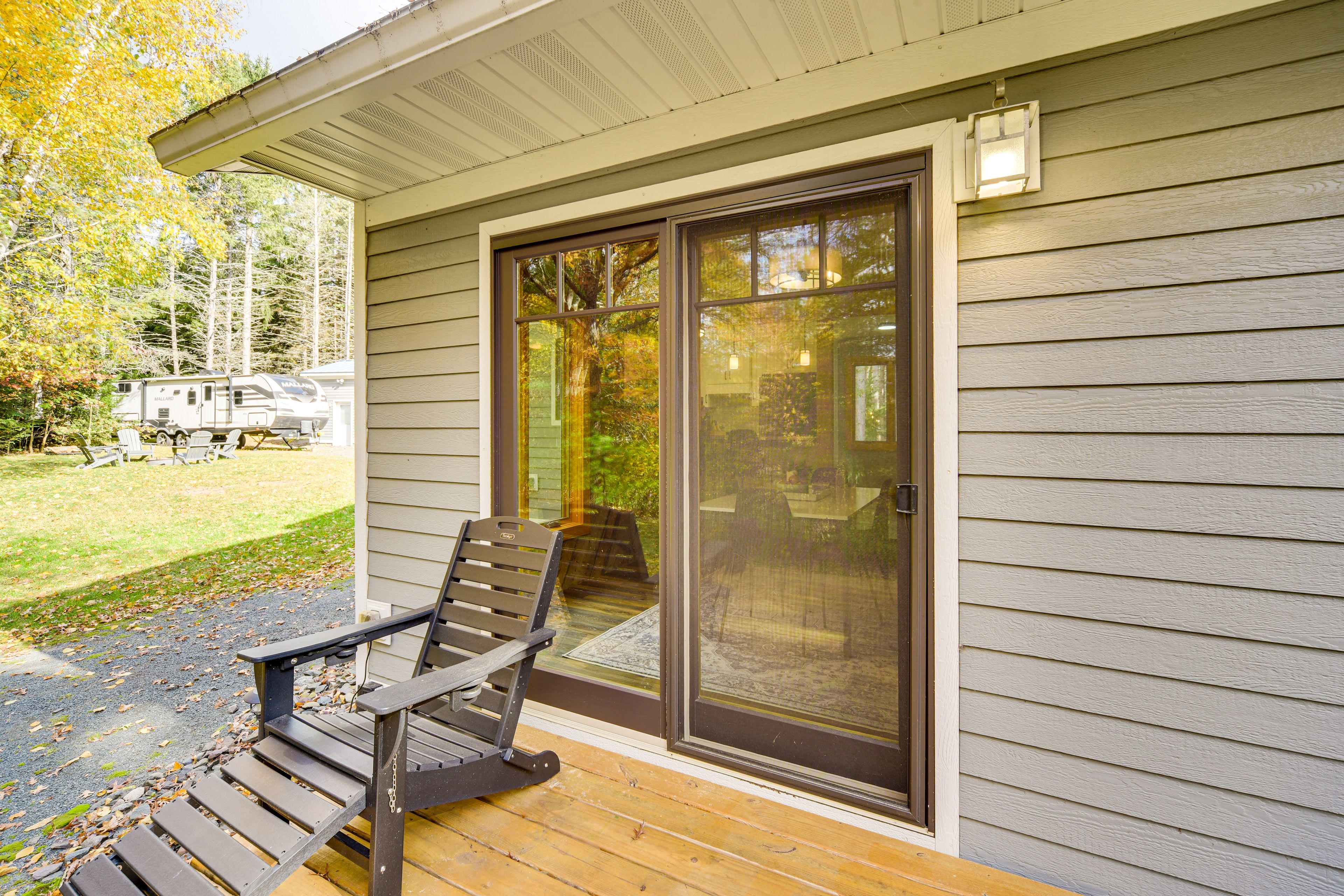 Cabin Exterior | Deck w/ Seating | Gas Grill