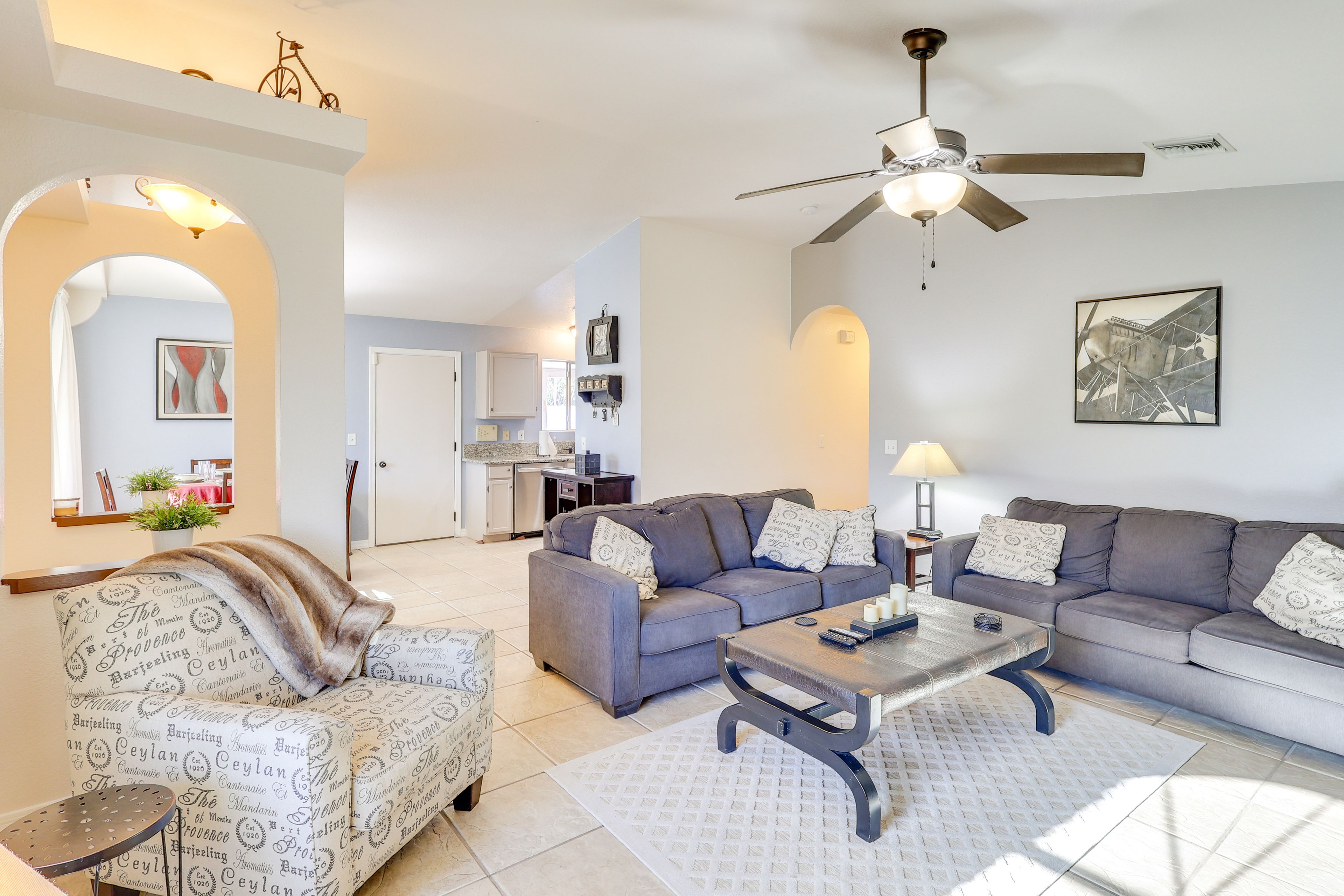 Living Room | Central A/C & Heat | Free WiFi