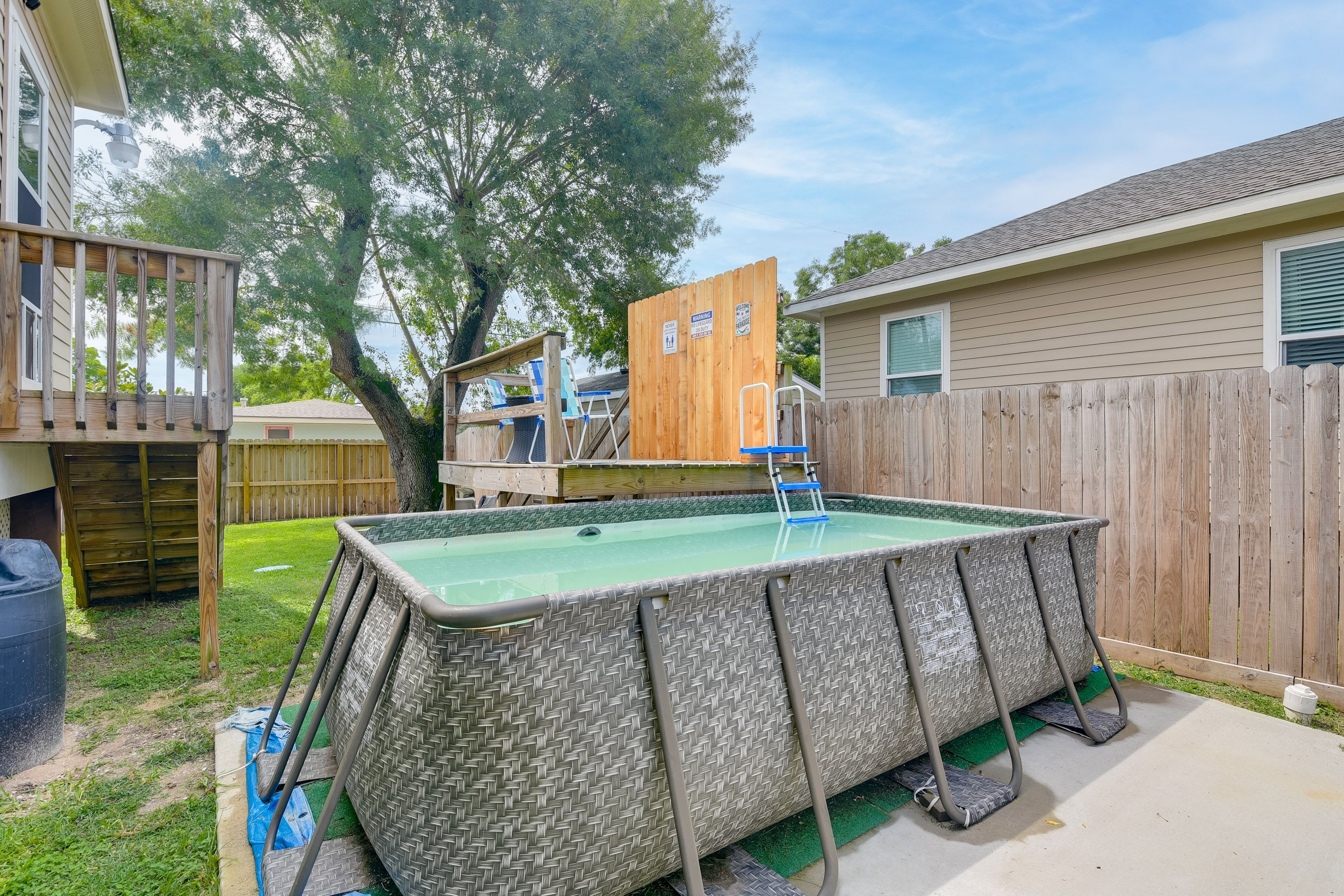 Backyard | Above-Ground Pool | Pool Deck