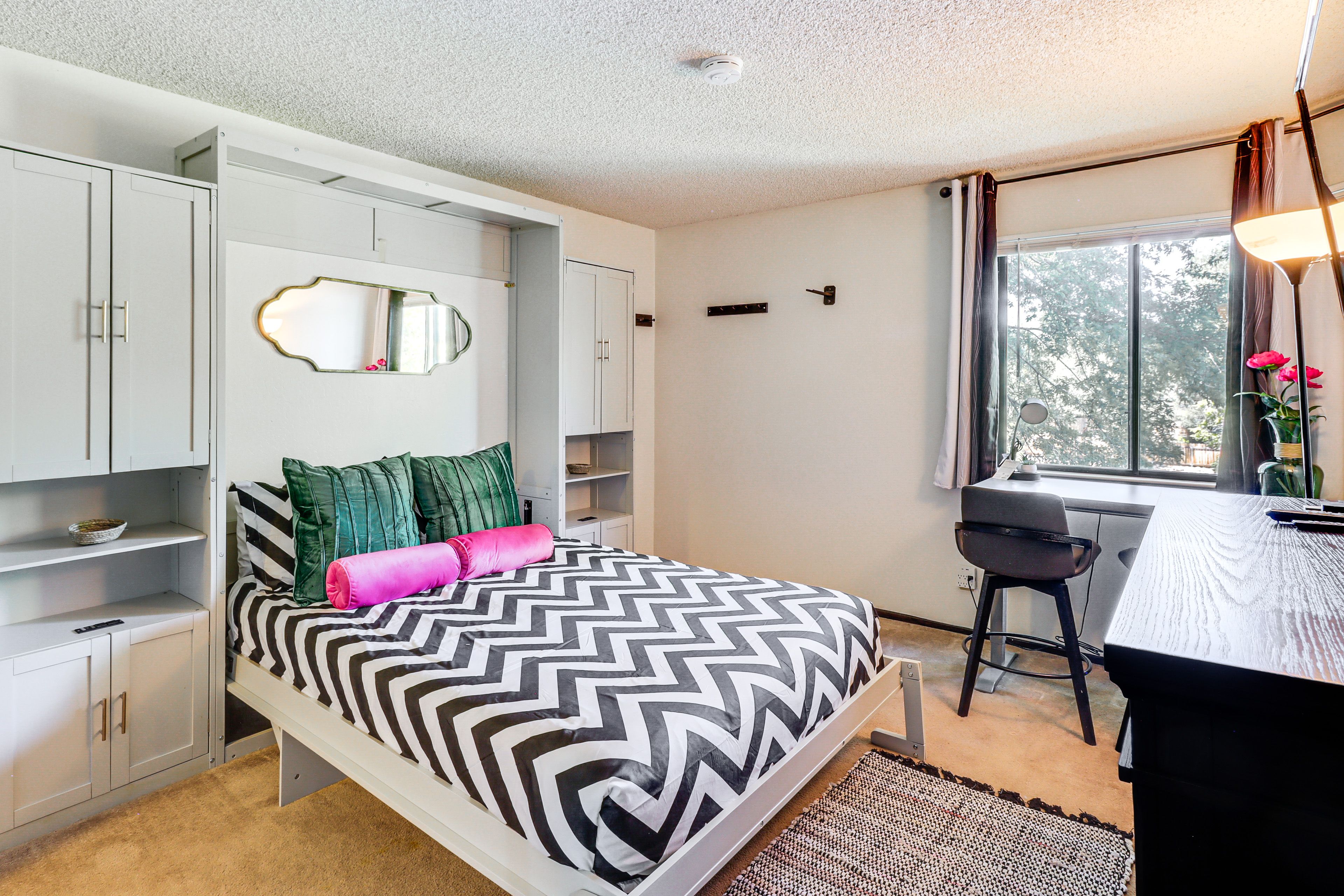 Bedroom 1 | Queen Murphy Bed | Smart TV