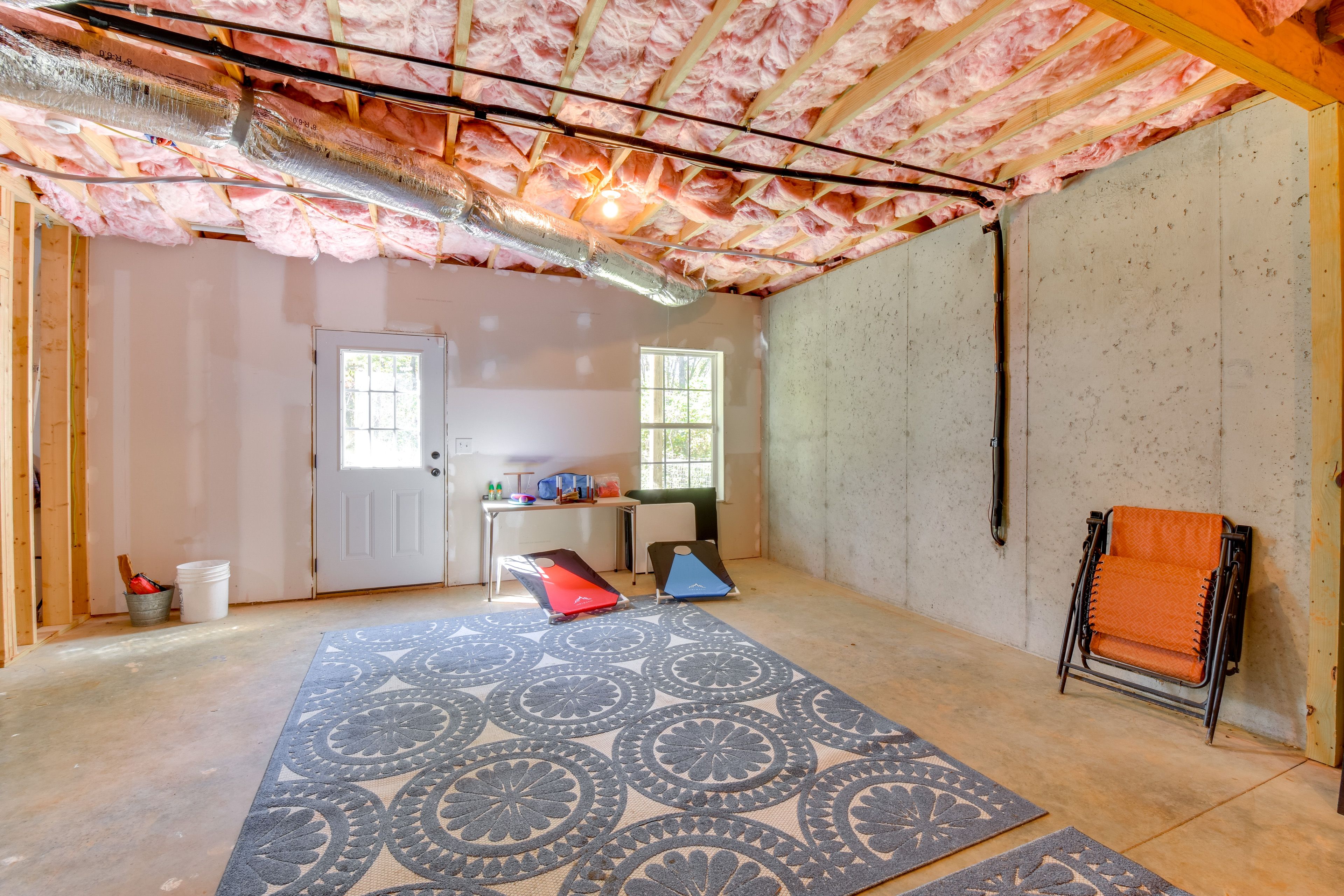 Unfinished Basement | Outdoor Game & Equipment Storage