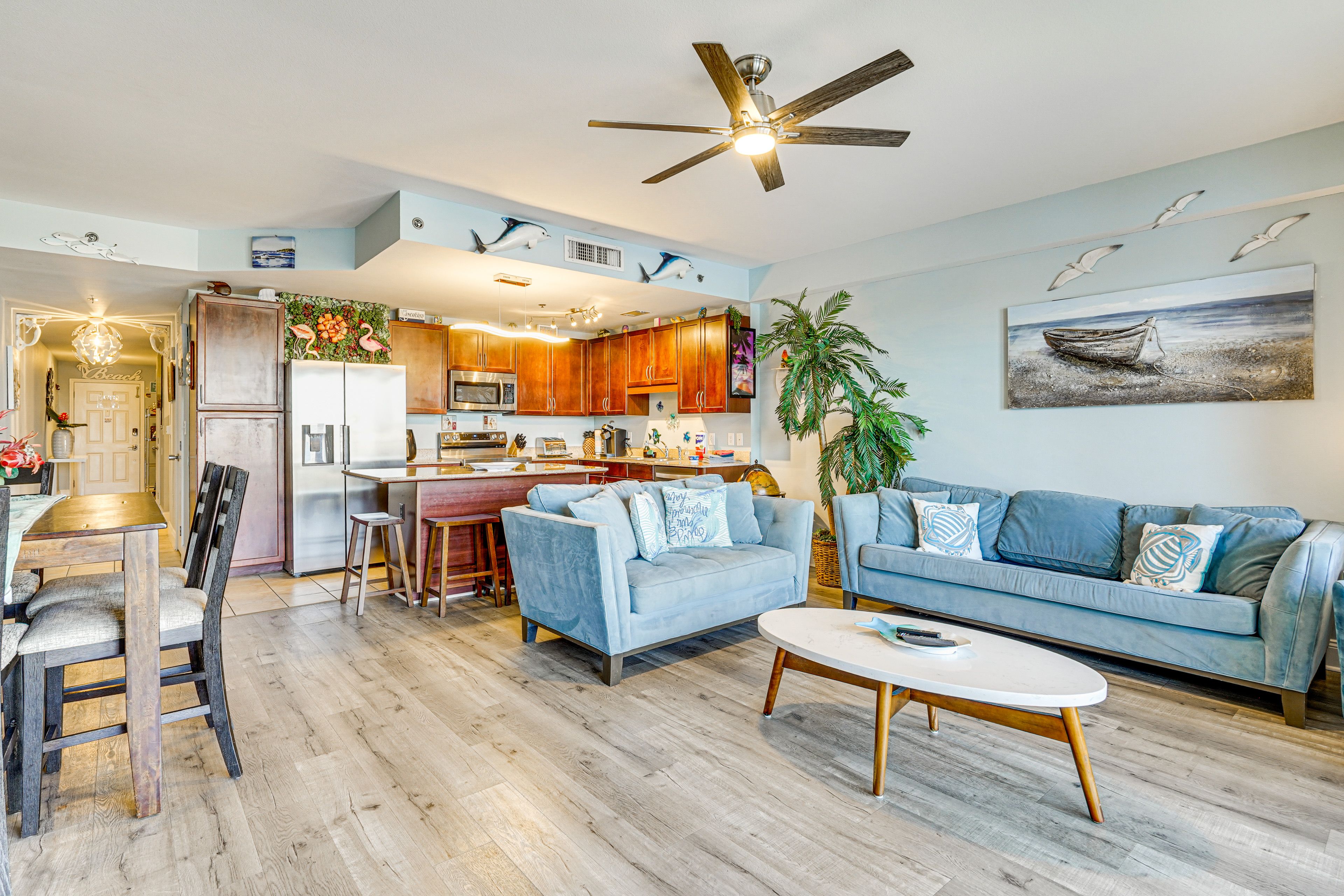 Condo Interior | Kitchen | Dining Space | Smart TV
