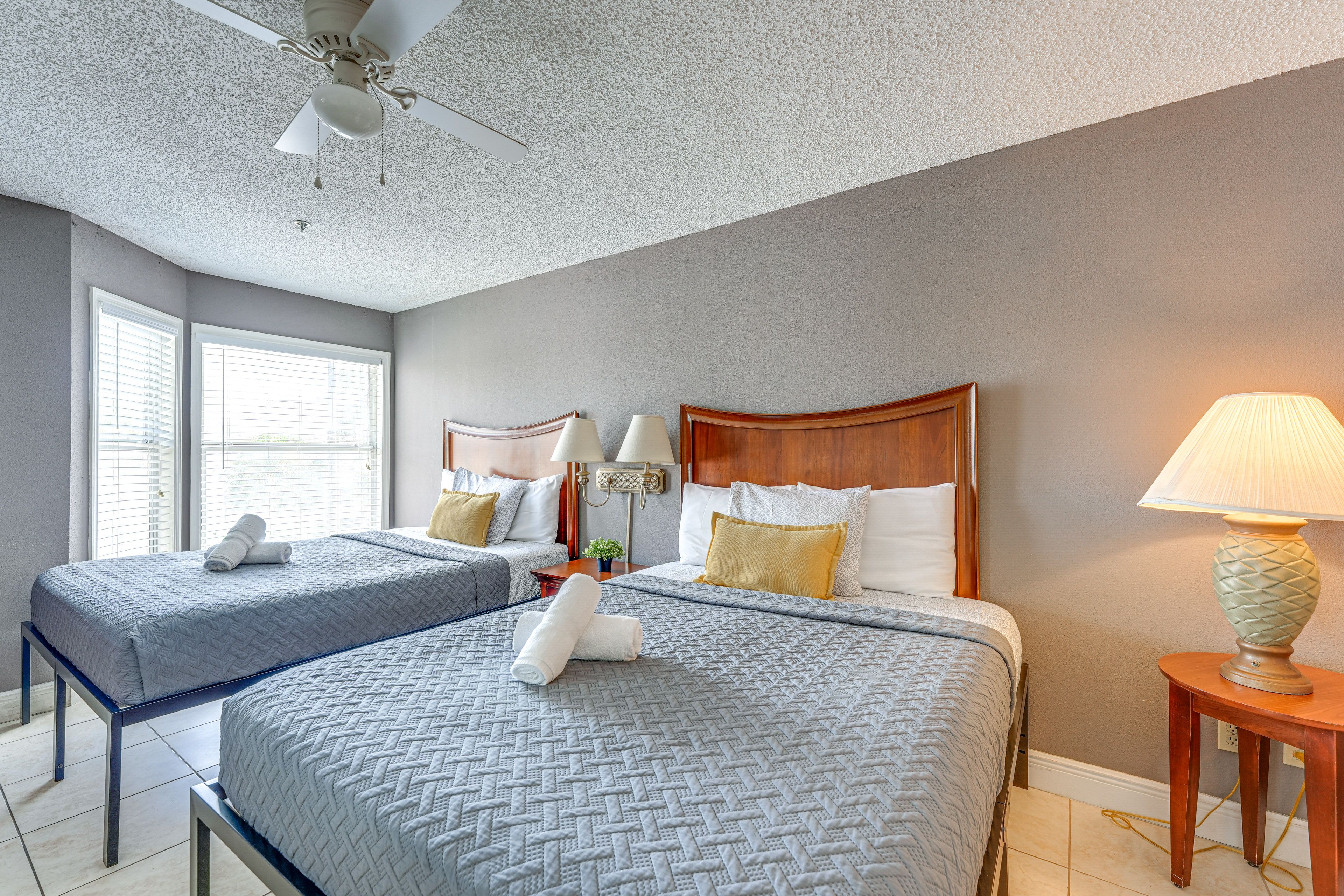 Bedroom | 2 Queen Beds | Linens Provided | En-Suite Bathroom