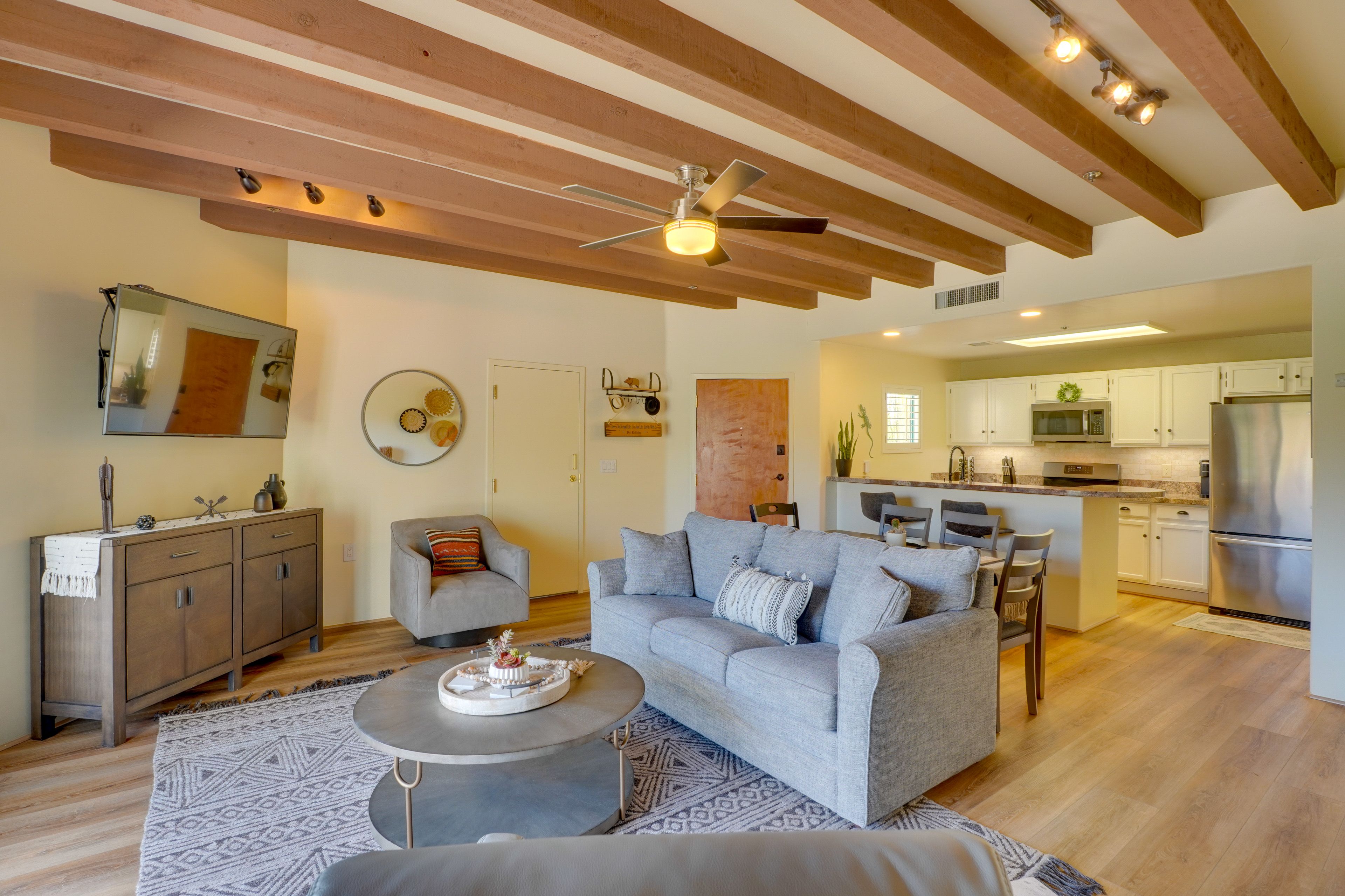 Living Room | Free WiFi | Central A/C & Heating | Queen Sleeper Sofa