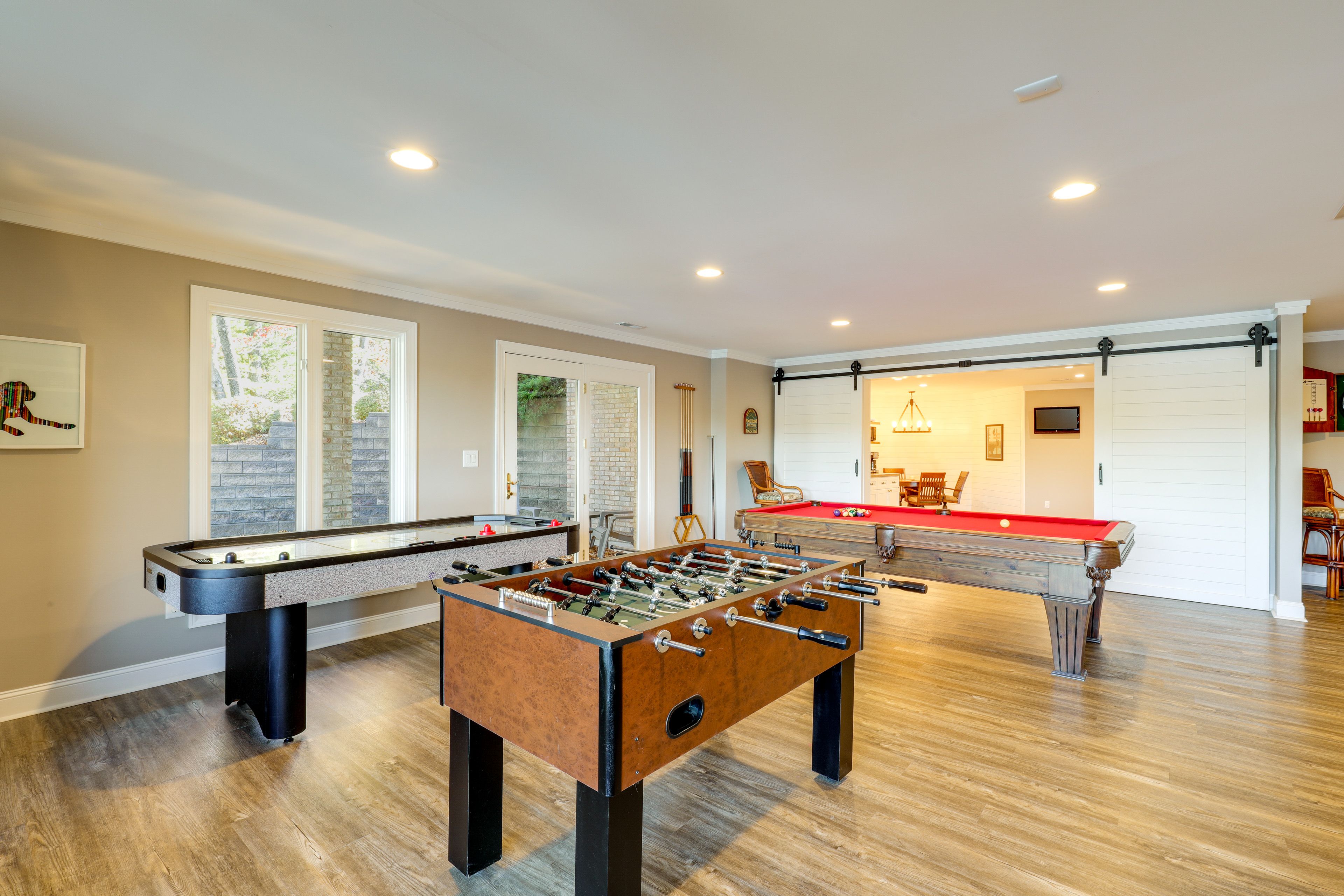 Game Room | Basement | Air Hockey, Foosball & Pool Tables