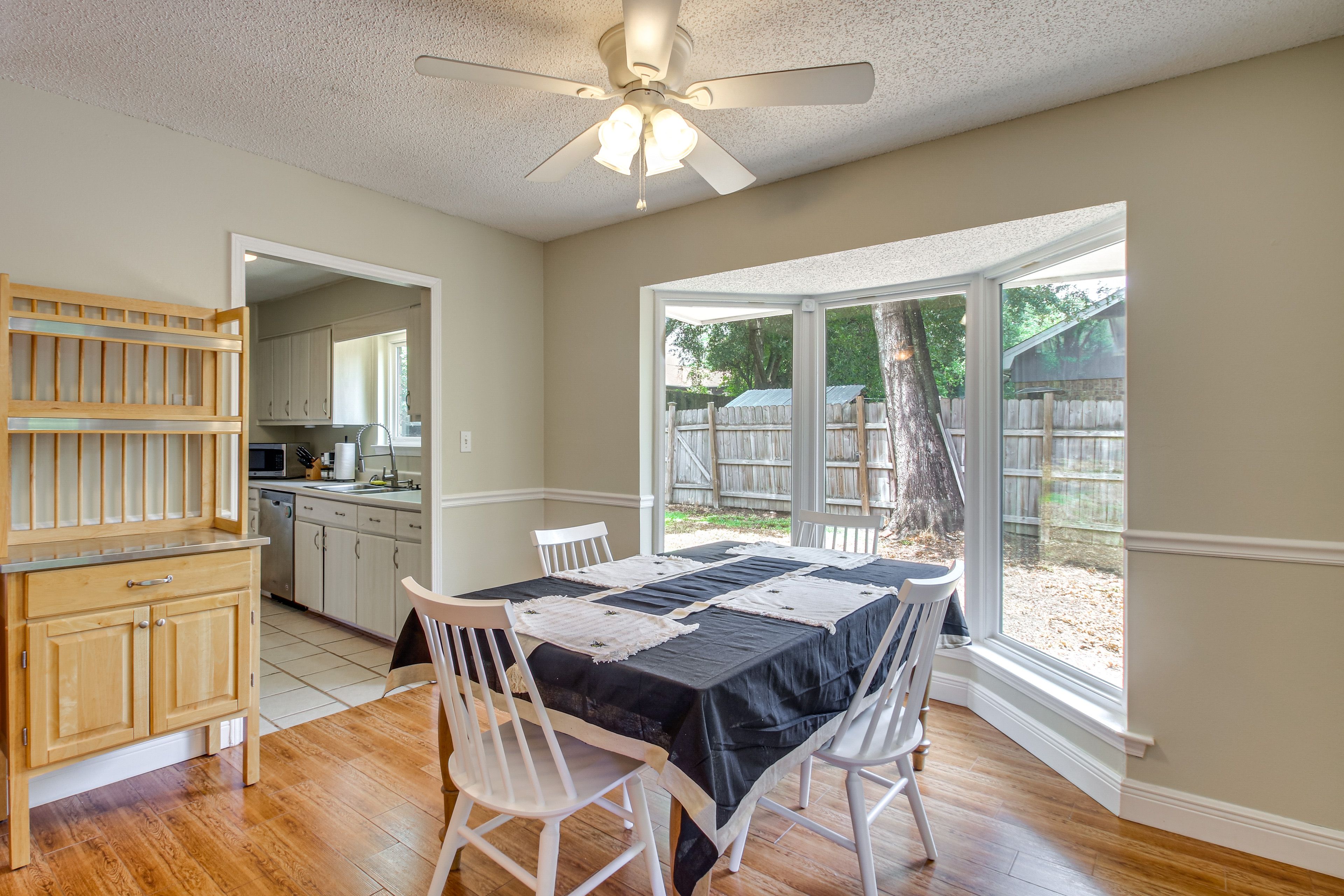 Dining Area & Kitchen | Central A/C & Heating