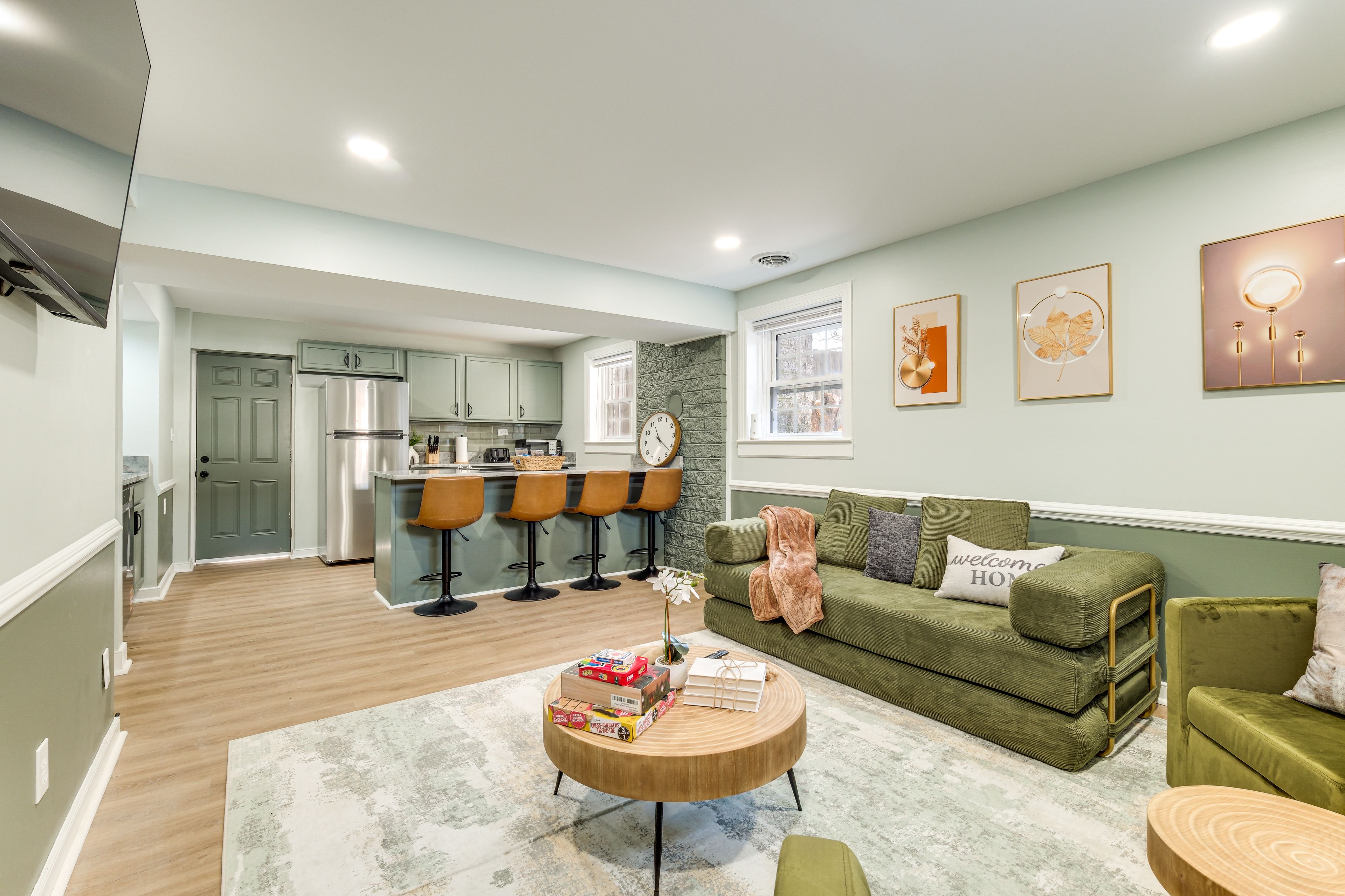 Additional Living Area | Lower Level | Full Folding Floor Mattress