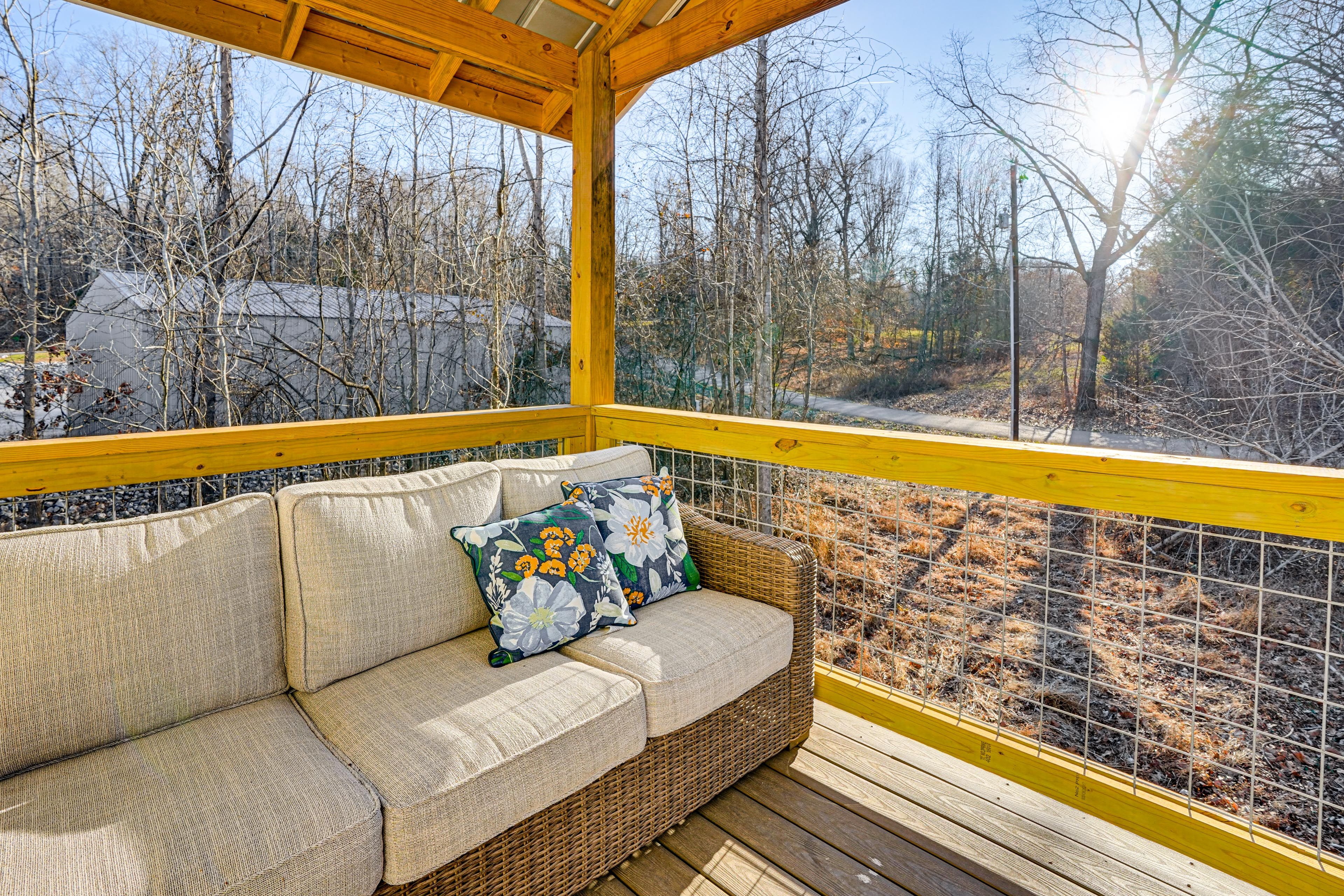 House Exterior | Covered Deck w/ Seating