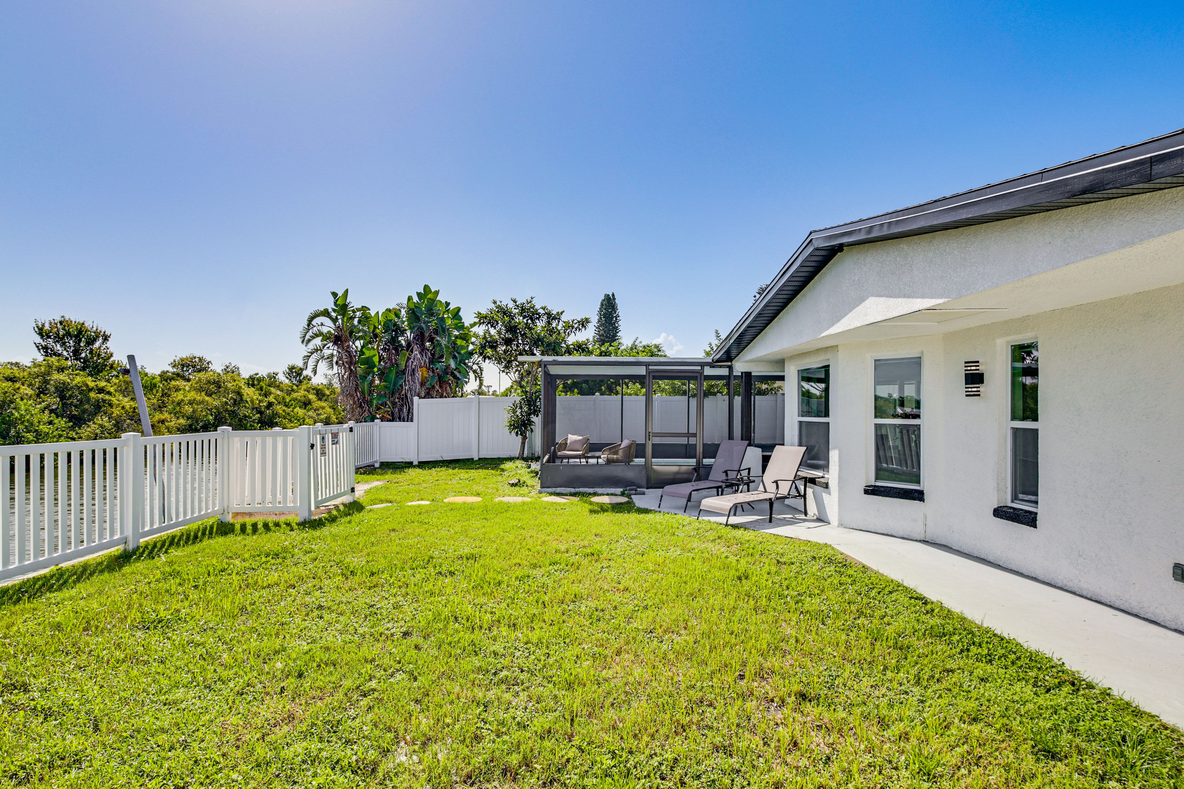 Backyard | Canal Access | Water Views