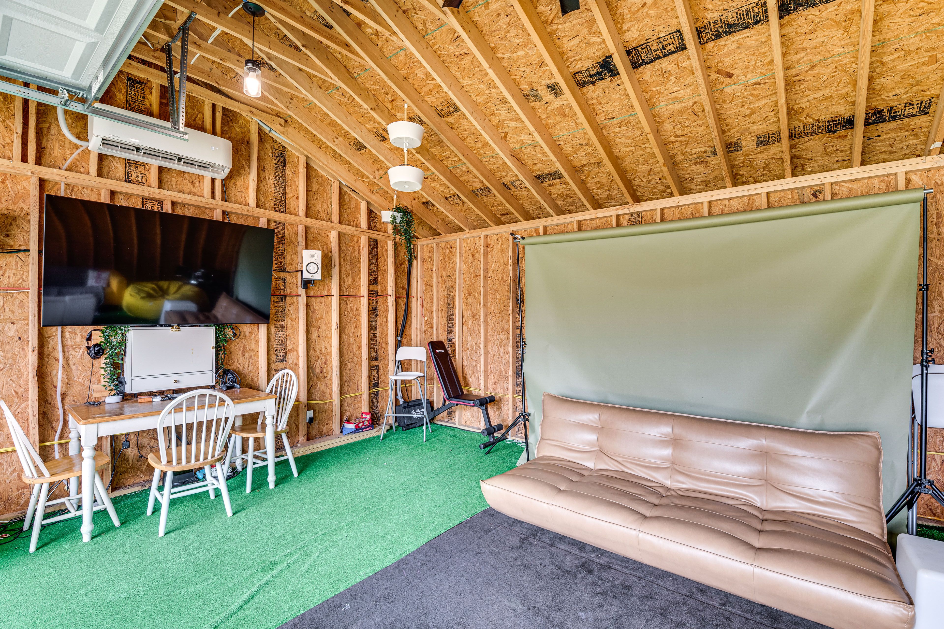 House Exterior | Heated Garage w/ Seating | Full Futon | Smart TV