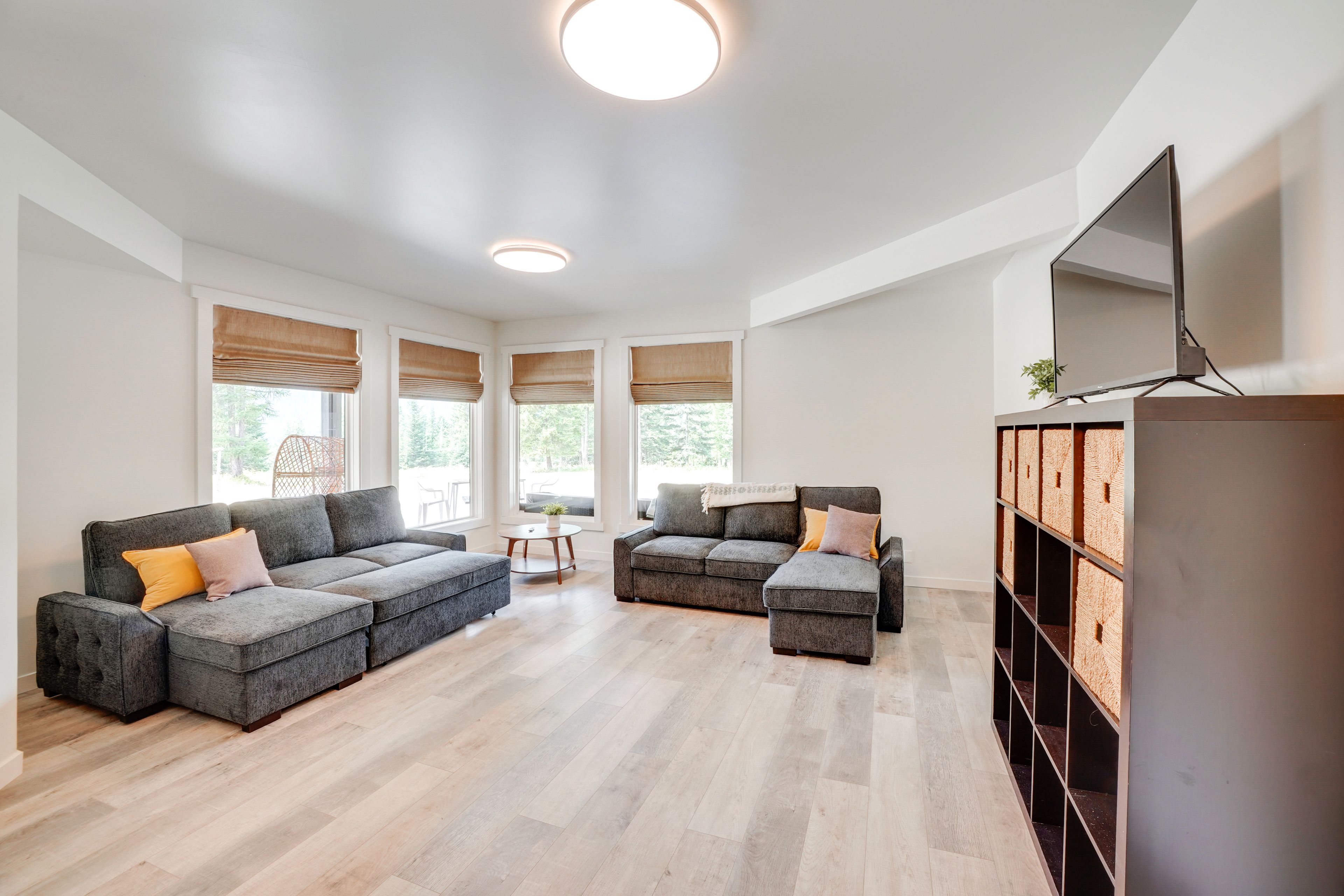 Basement Living Room | 2 Full Sleeper Sofas | Basement Level