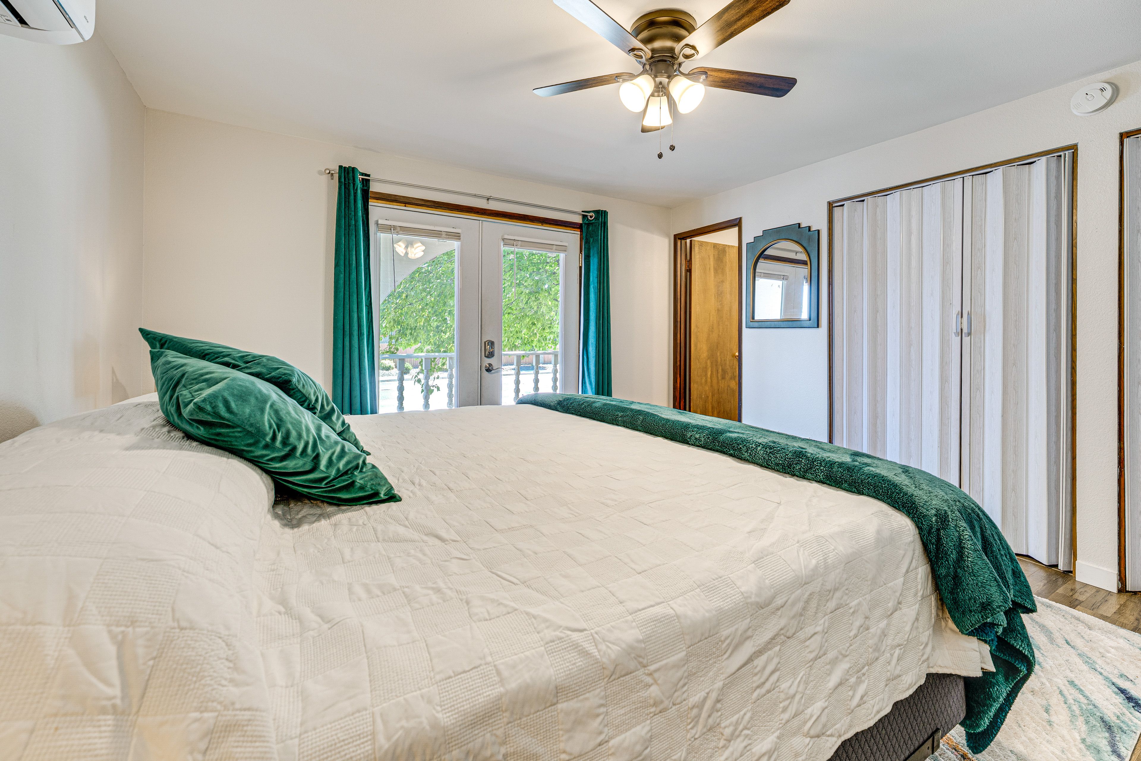 Bedroom 1 | Queen Bed | Linens Provided | Desk Workspace