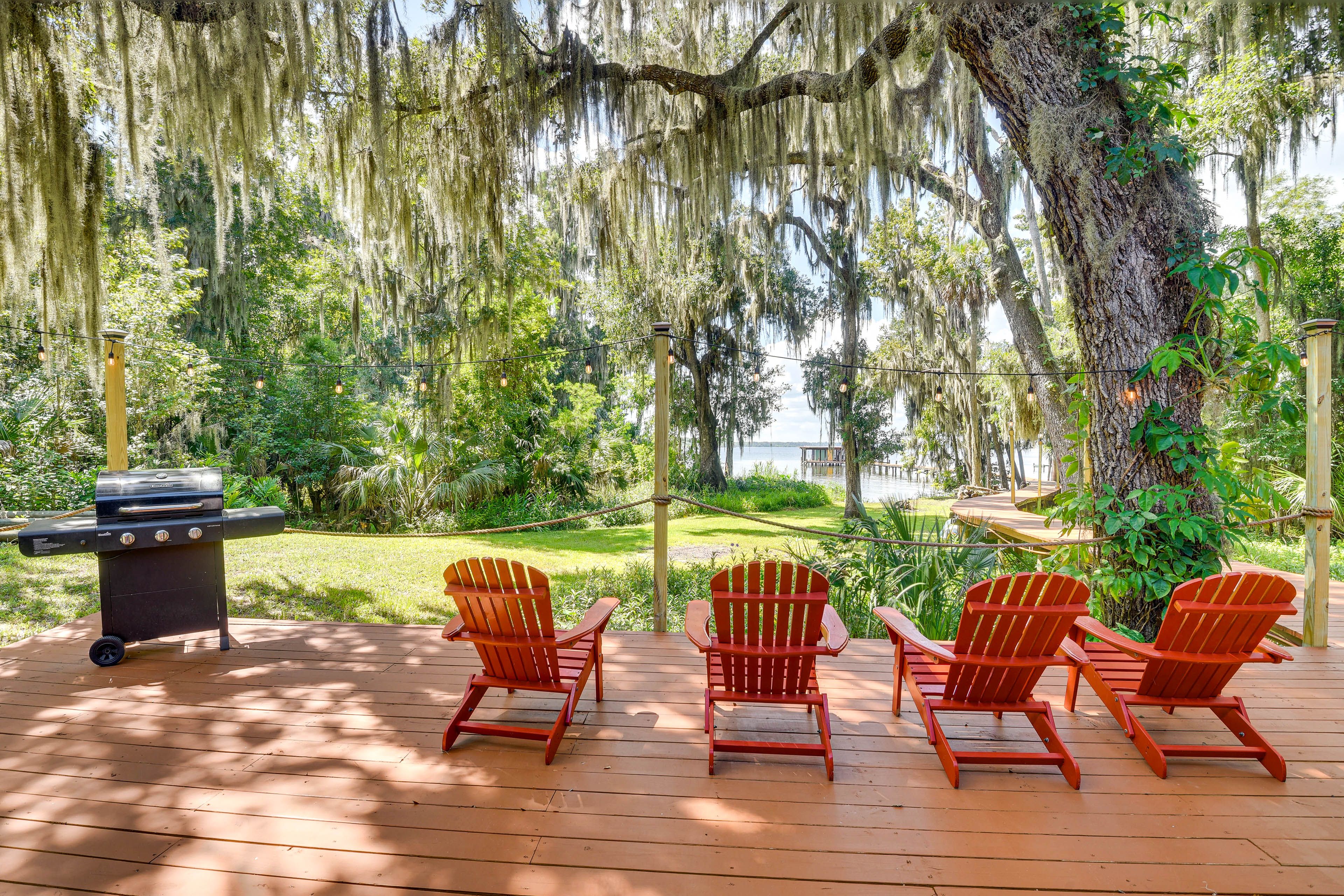 Backyard Area | Gas Grill | Water Views