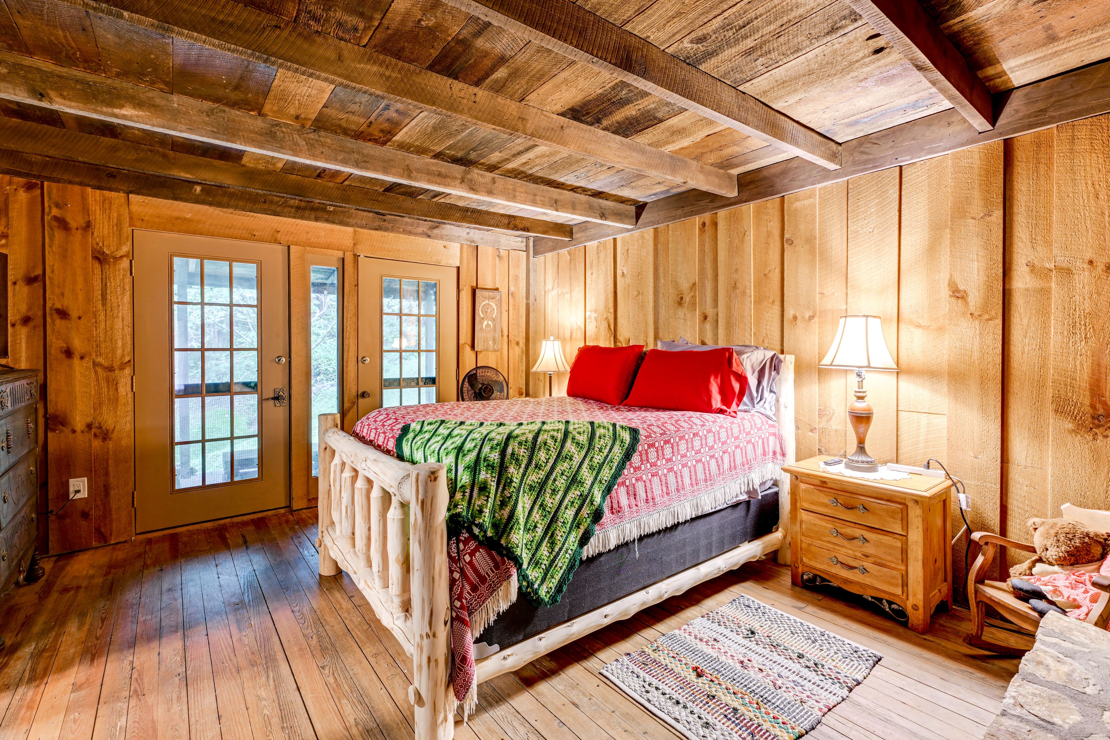Bedroom 1 | Queen Bed | Linens Provided | Decorative Fireplace