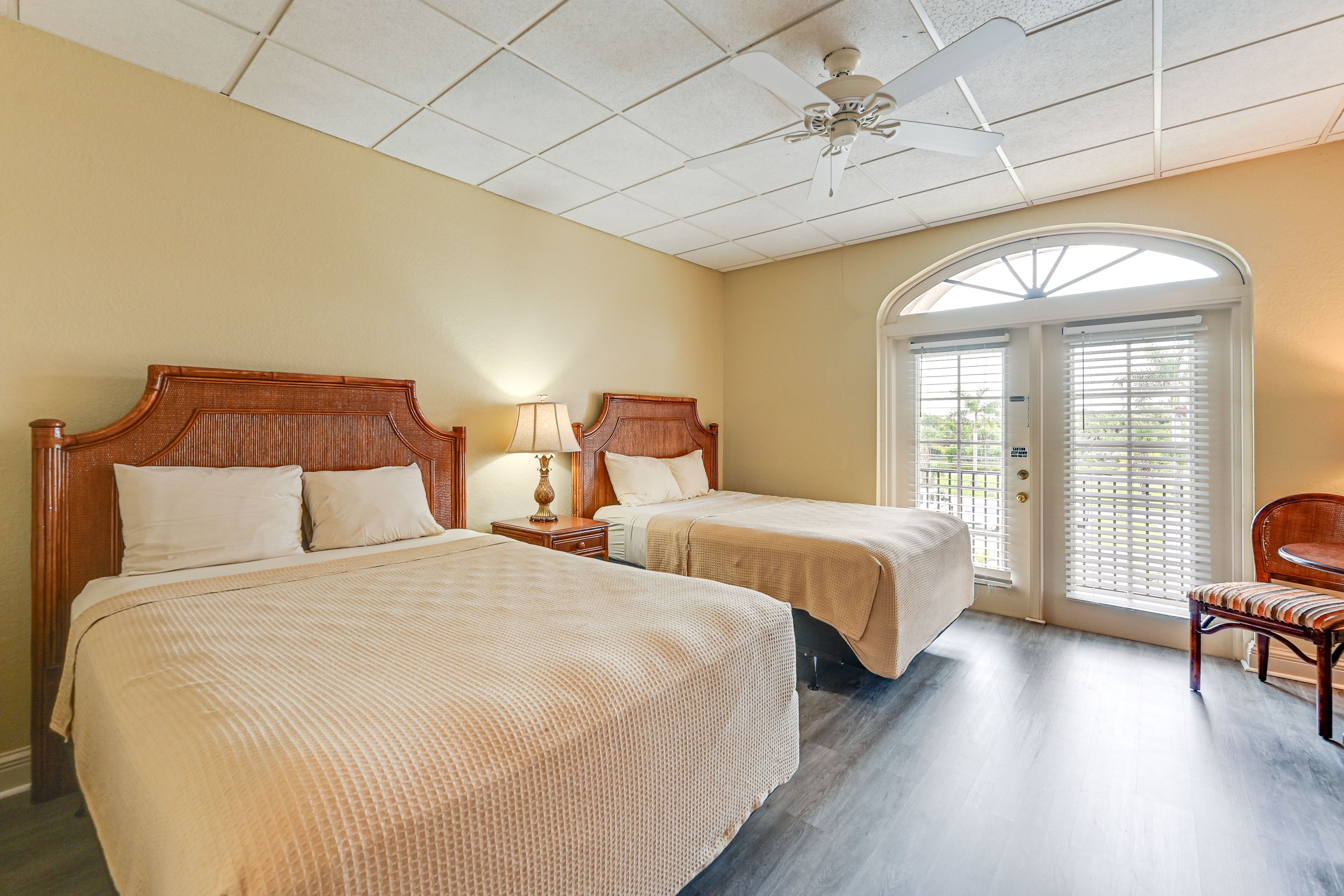 Studio | 2 Queen Beds | Free WiFi | Window A/C Unit | Central Heat