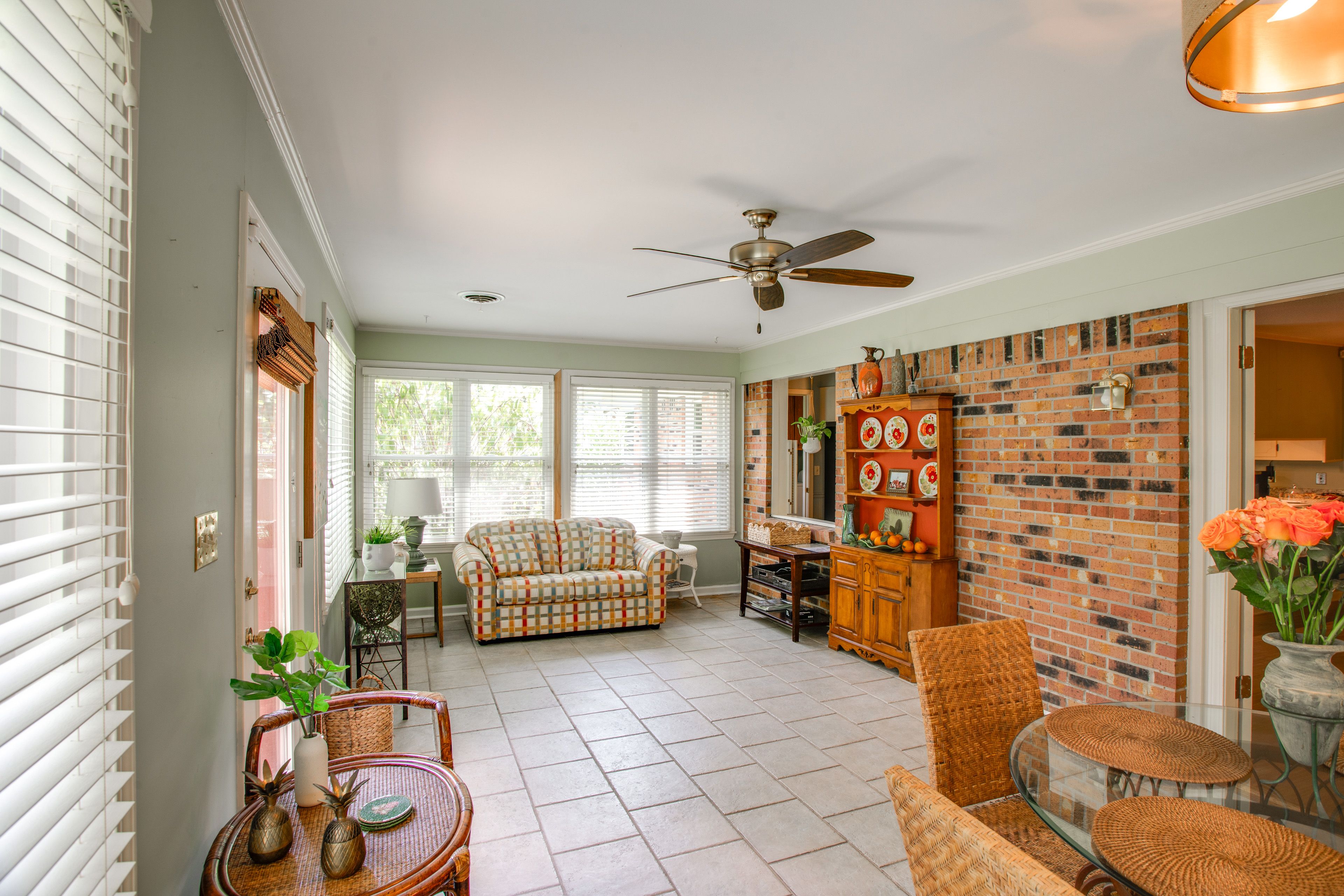 Sunroom | Dining Table | Dishware & Flatware Provided
