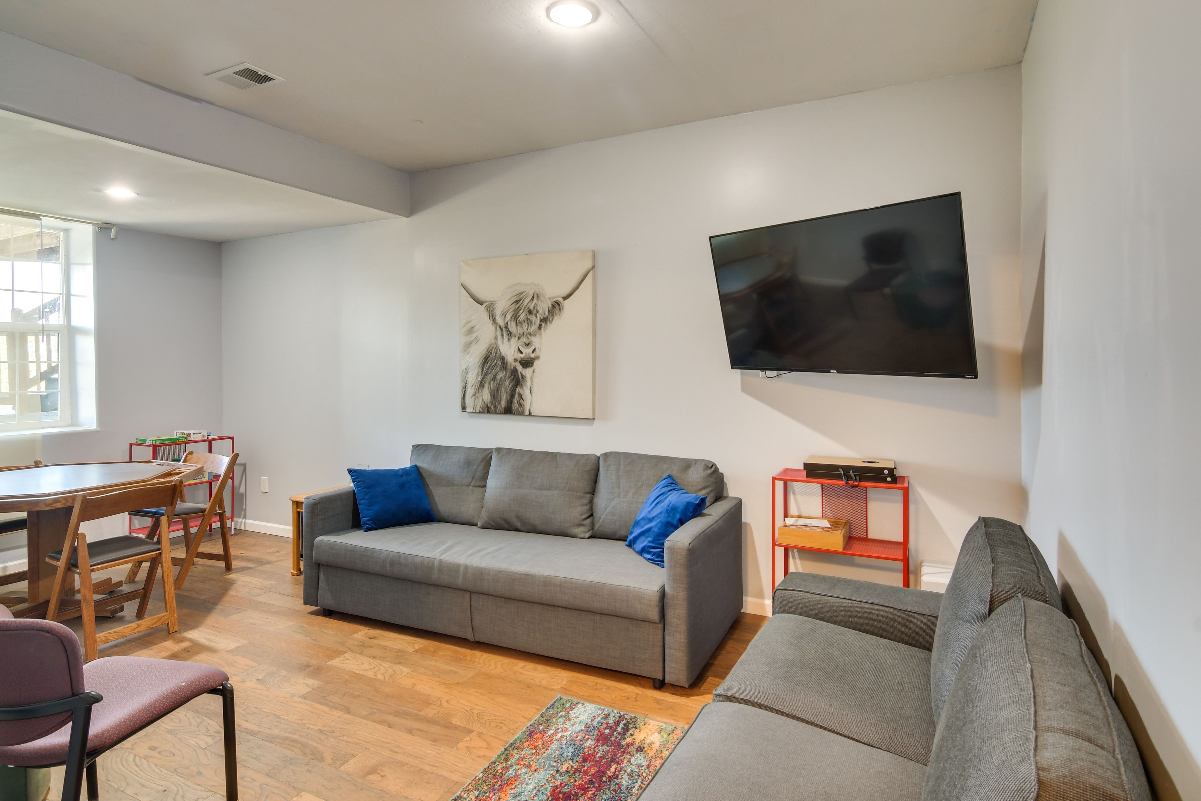 Game Room | Basement | Full Sleeper Sofa | Foosball & Poker Tables
