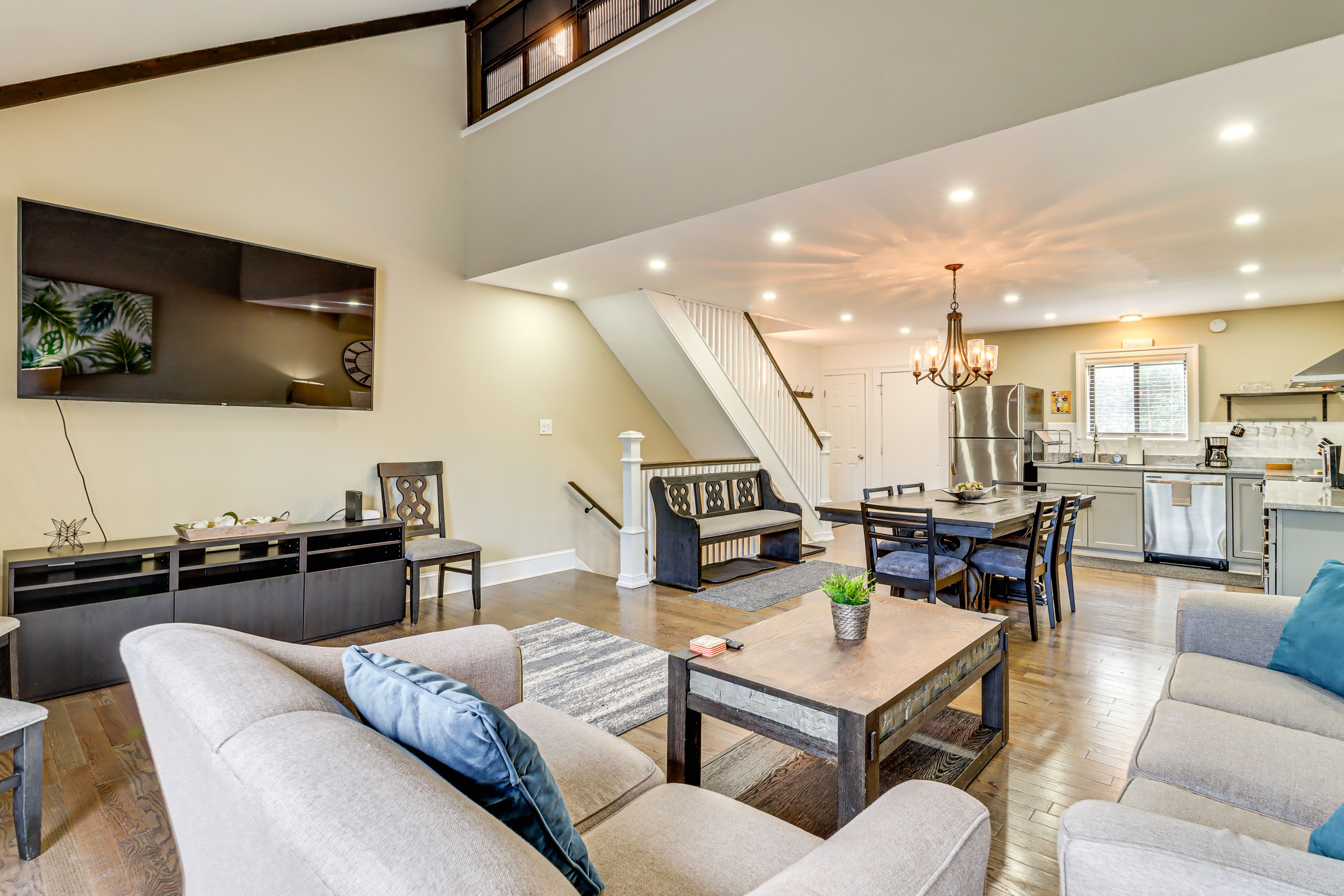 Living Room | 2-Story Condo | Free WiFi