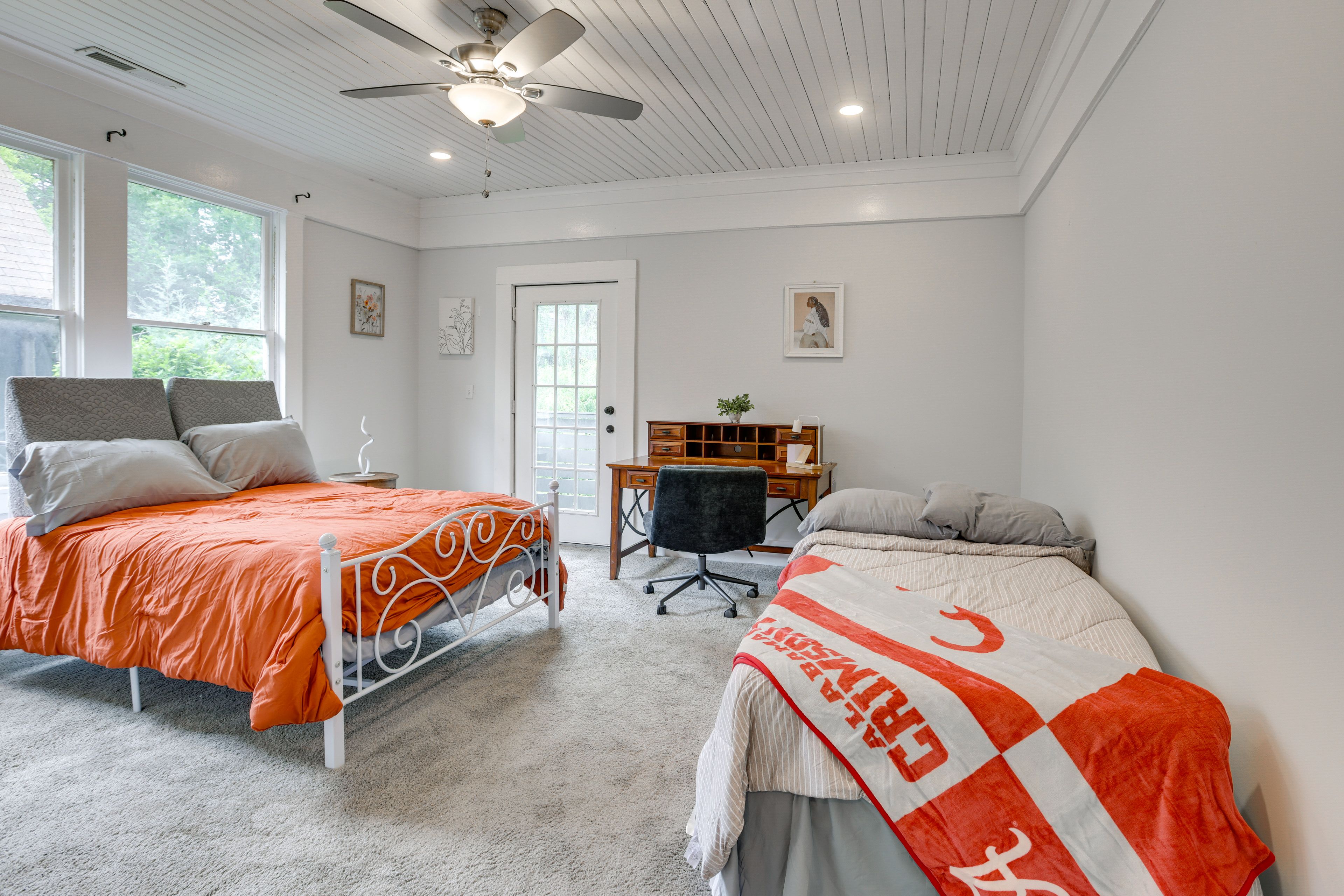 Bedroom 3 | 2nd Floor | Full Bed | Twin Bed | Laptop-Friendly Workspace