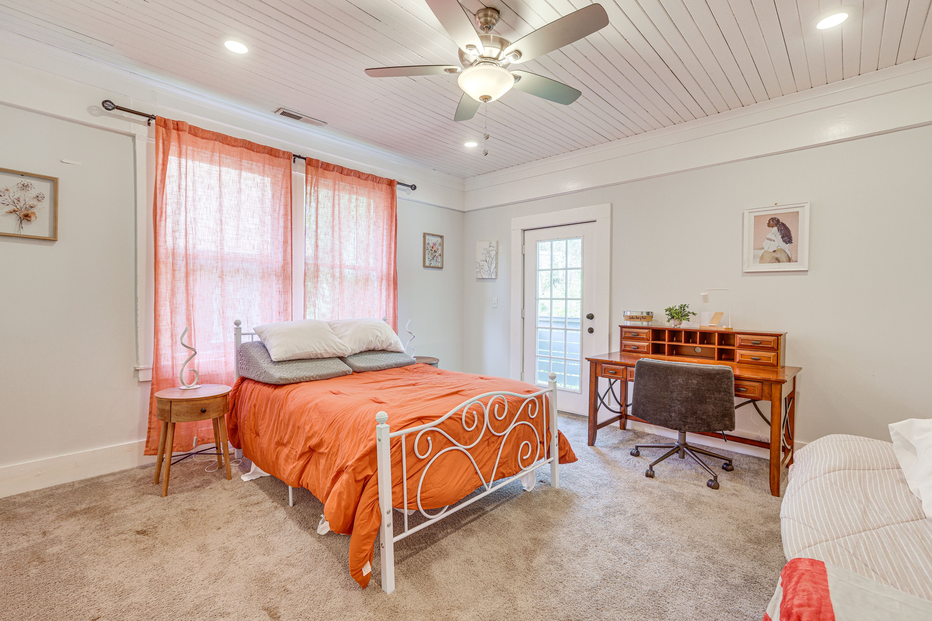 Bedroom 3 | 2nd Floor | Full Bed | Twin Bed | Laptop-Friendly Workspace