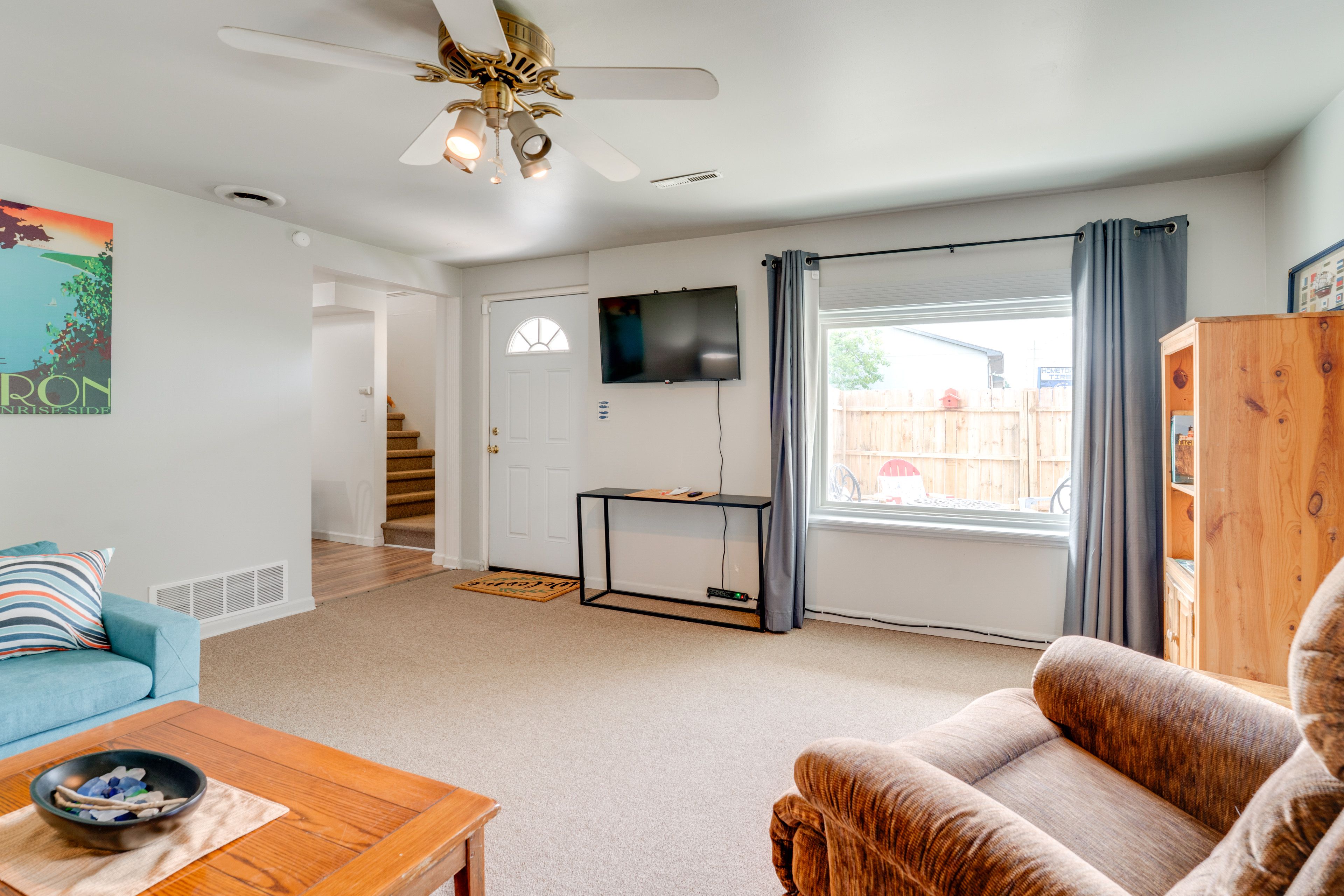 Living Room | 2-Story House | Central Heating & A/C