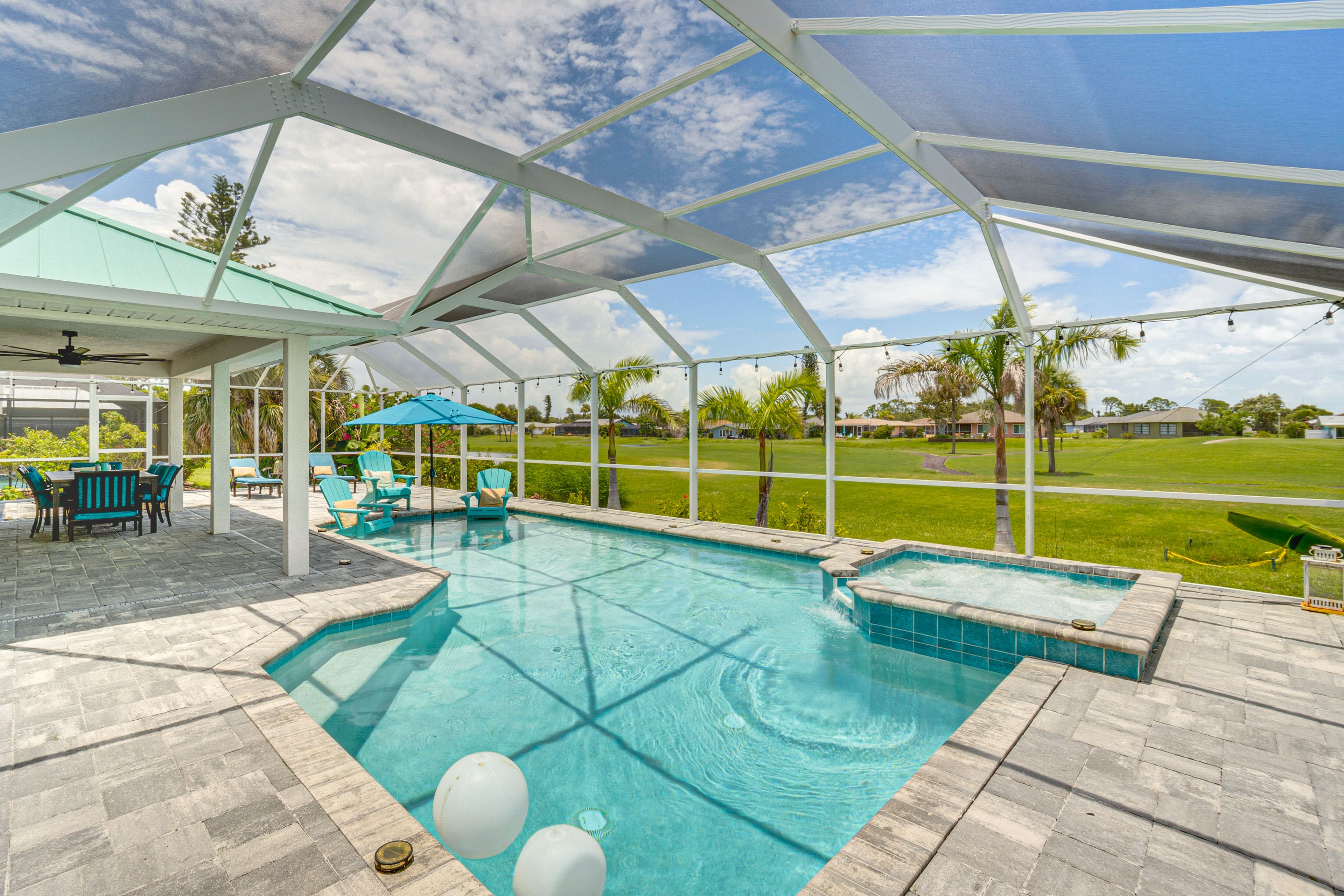 Rotonda West Vacation Rental | 3BR | 2BA | 1,700 Sq Ft | 3 Steps Required
