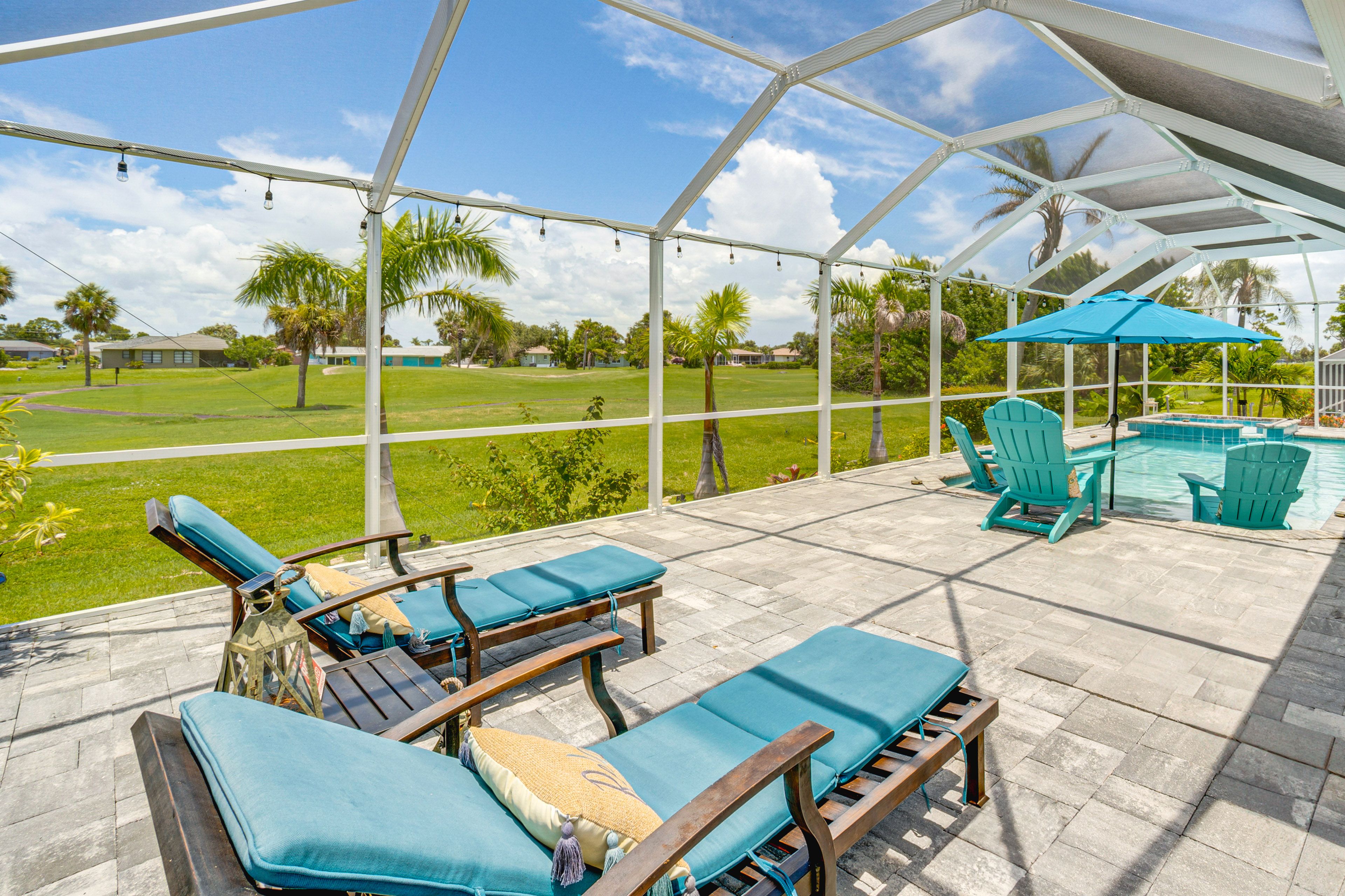 Screened Lanai | Private Heated Pool | Hot Tub | Golf Course View