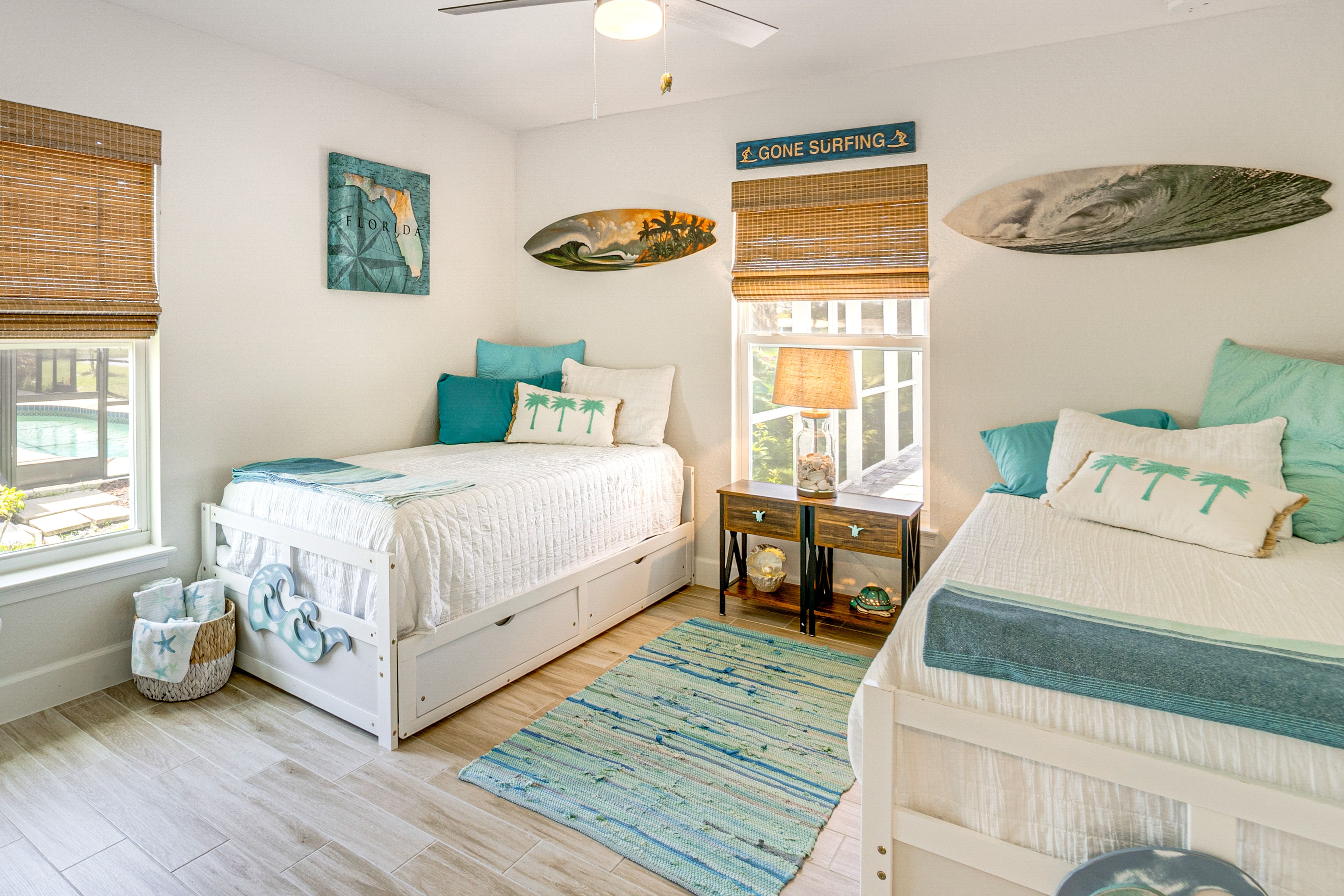 Bedroom 3 | 2 Twin Beds (Converts to King Bed) | Dedicated Workspace Area