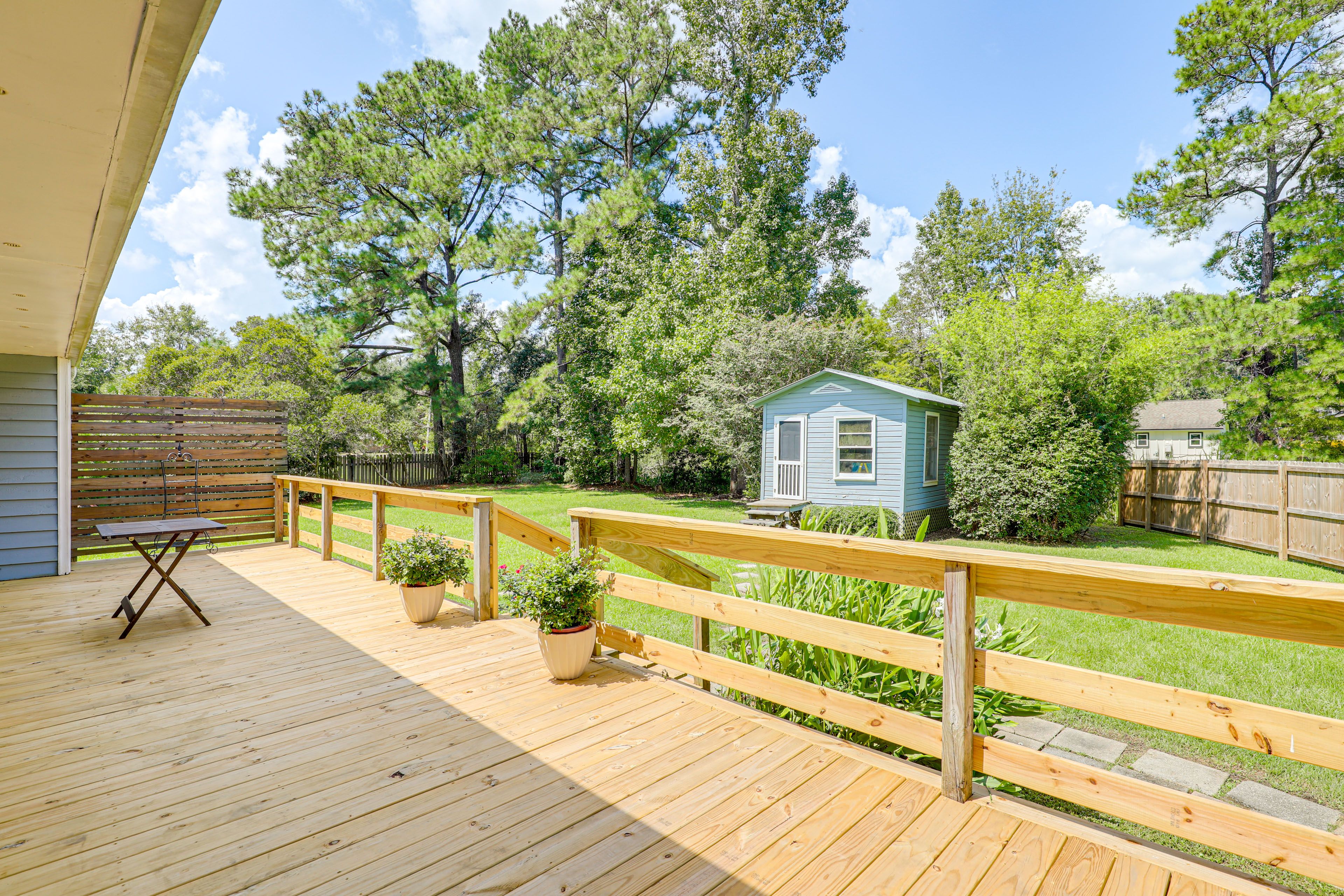 Back Deck | Fenced-In Backyard
